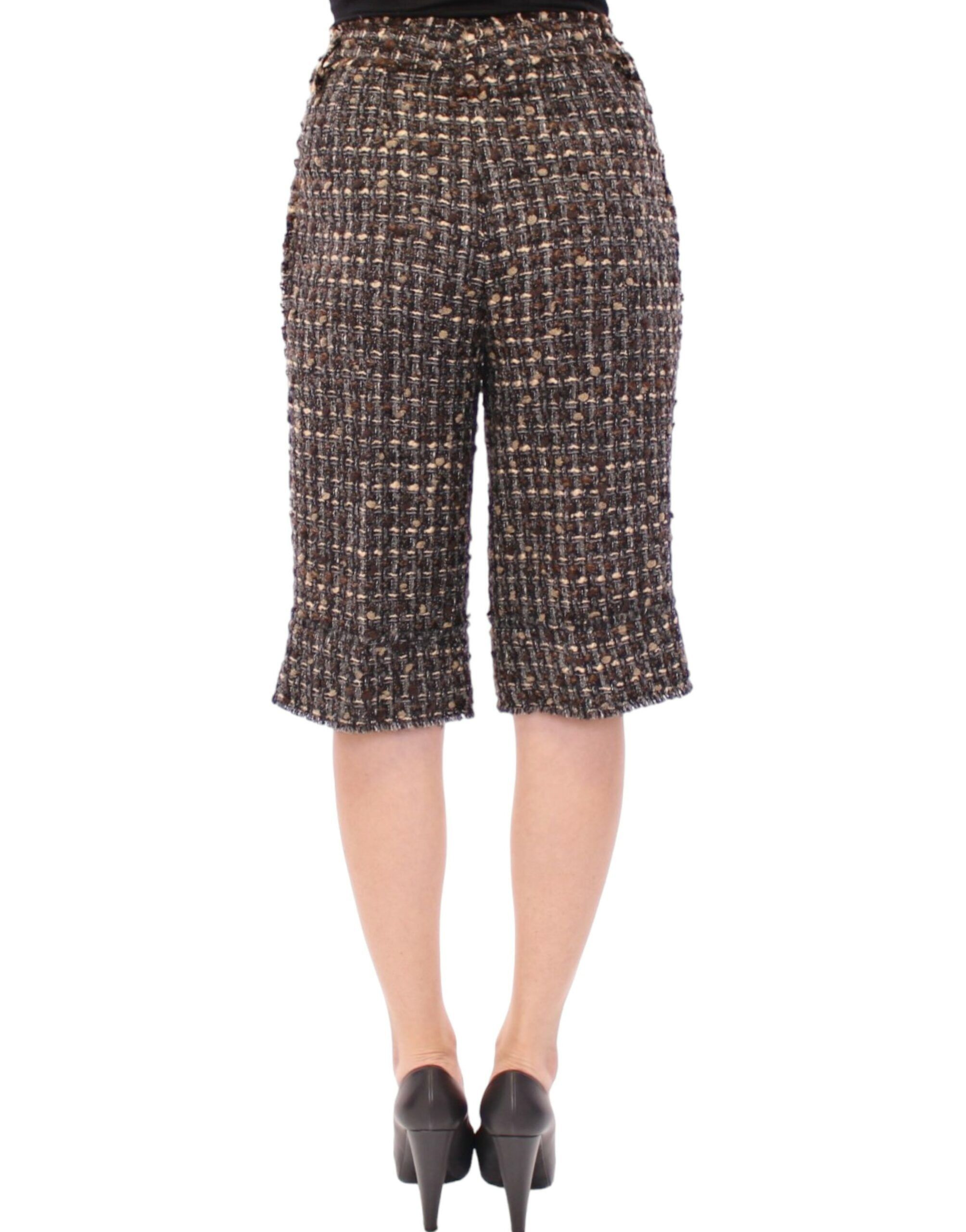 Dolce & Gabbana Elegant Multicolor Wool Blend Women's Shorts Size 28" / US 6 / IT 42 - 3 Thumbnail