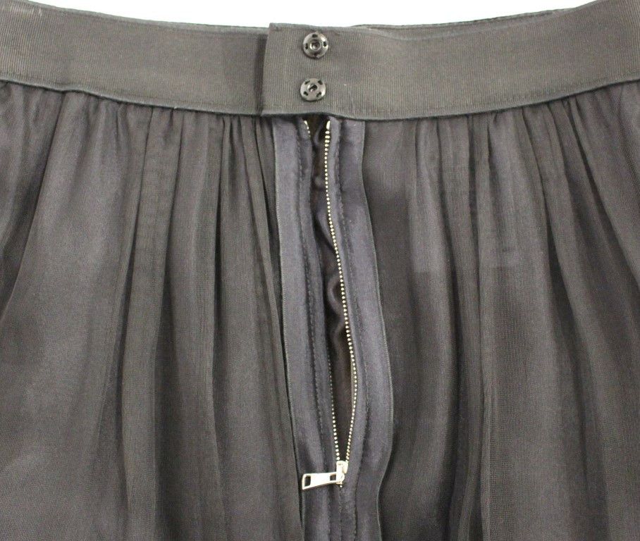 Dolce & Gabbana Elegant Silk Black Skirt for Women's Evenings Size 27" / US 4 / IT 40 - 5 Thumbnail