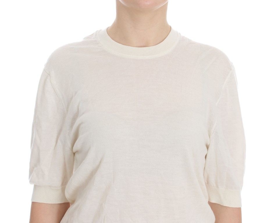 Dolce & Gabbana Elegant White Cashmere Women's Sweater Size S / US 4 / IT 40 - 4 Thumbnail