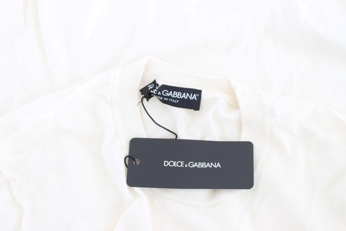 Dolce & Gabbana Elegant White Cashmere Women's Sweater Size S / US 4 / IT 40 - 5 Thumbnail