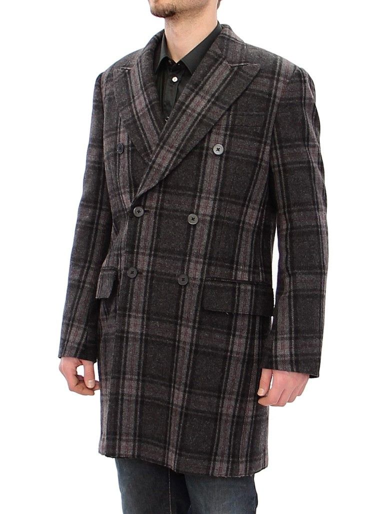 Dolce & Gabbana Sicilia Checkered Wool Blend Men's Coat Size US M / EU 48-50 / 2 - 4 Thumbnail