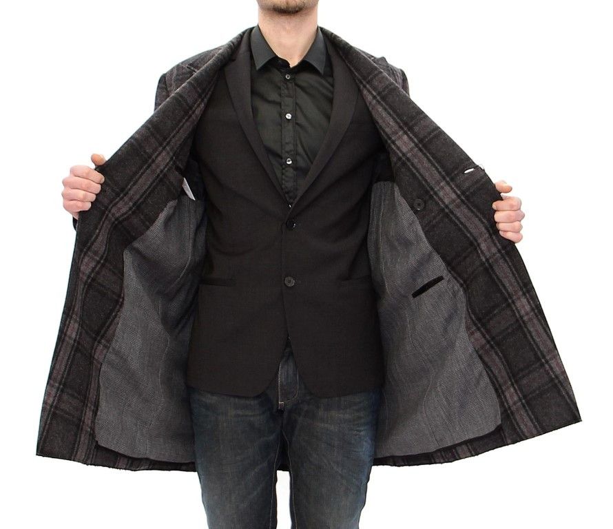 Dolce & Gabbana Sicilia Checkered Wool Blend Men's Coat Size US M / EU 48-50 / 2 - 3 Thumbnail
