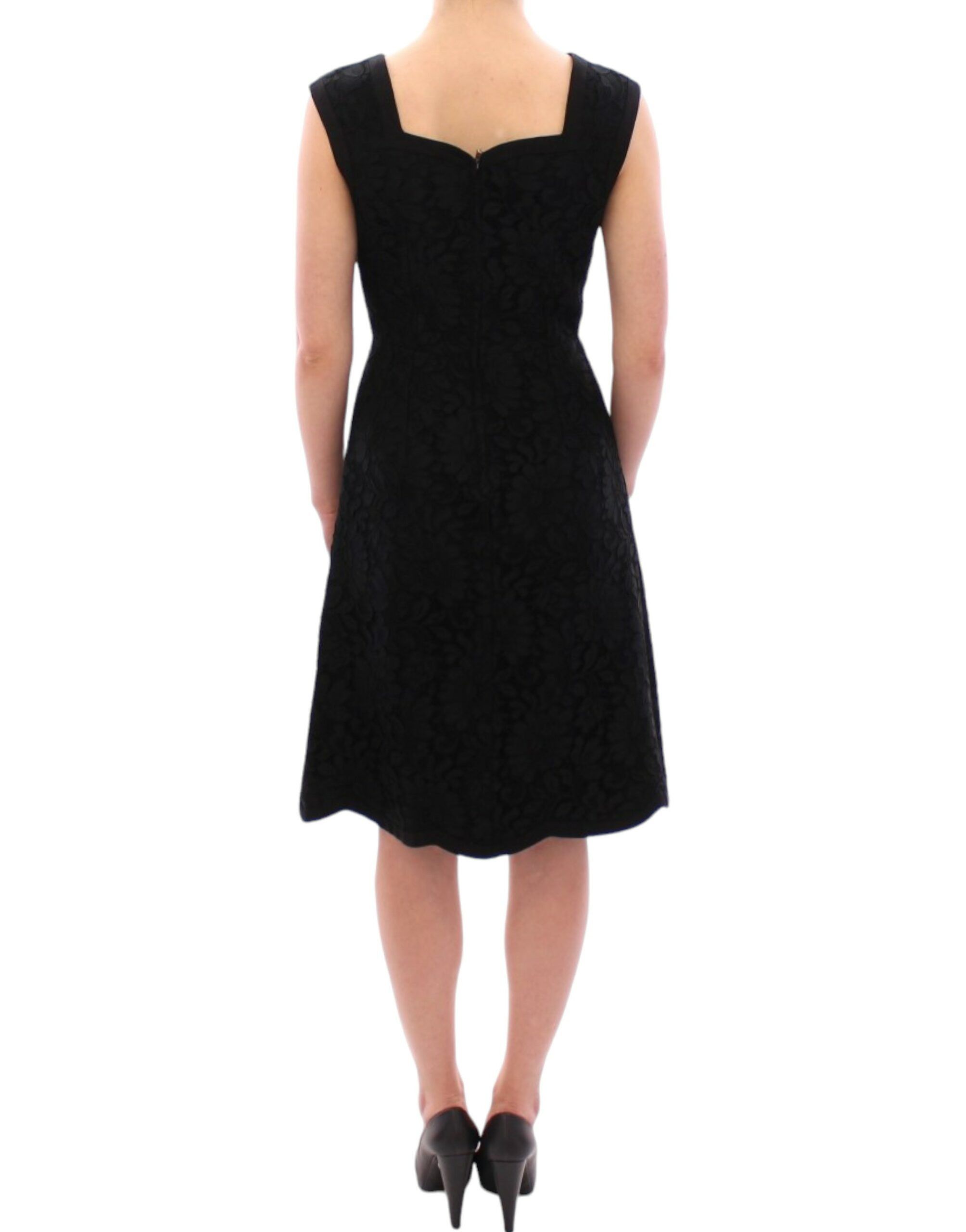 Dolce & Gabbana Elegant Black Floral Lace Women's Dress Size M / US 6-8 / IT 42-44 - 3 Thumbnail