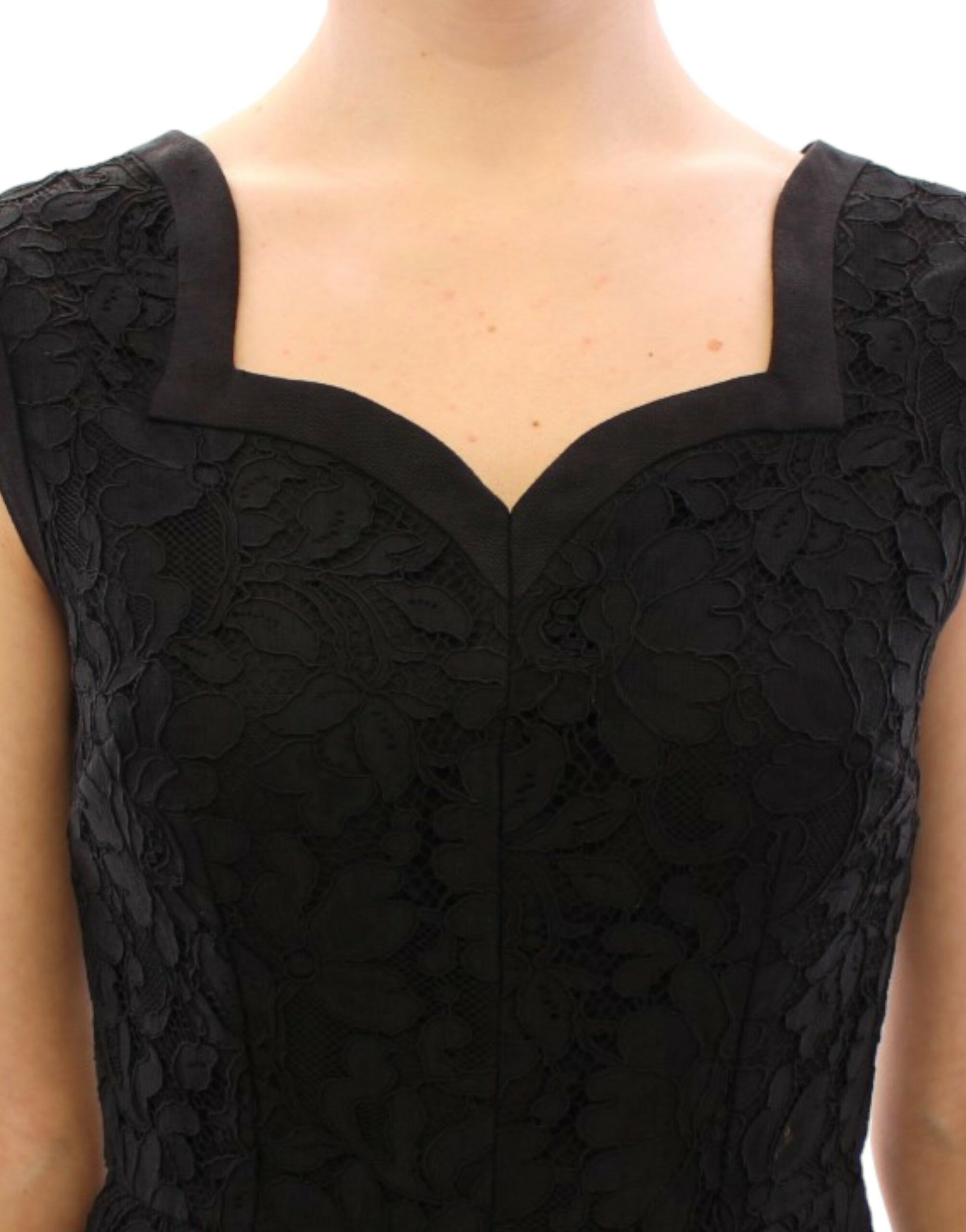 Dolce & Gabbana Elegant Black Floral Lace Women's Dress Size M / US 6-8 / IT 42-44 - 4 Thumbnail
