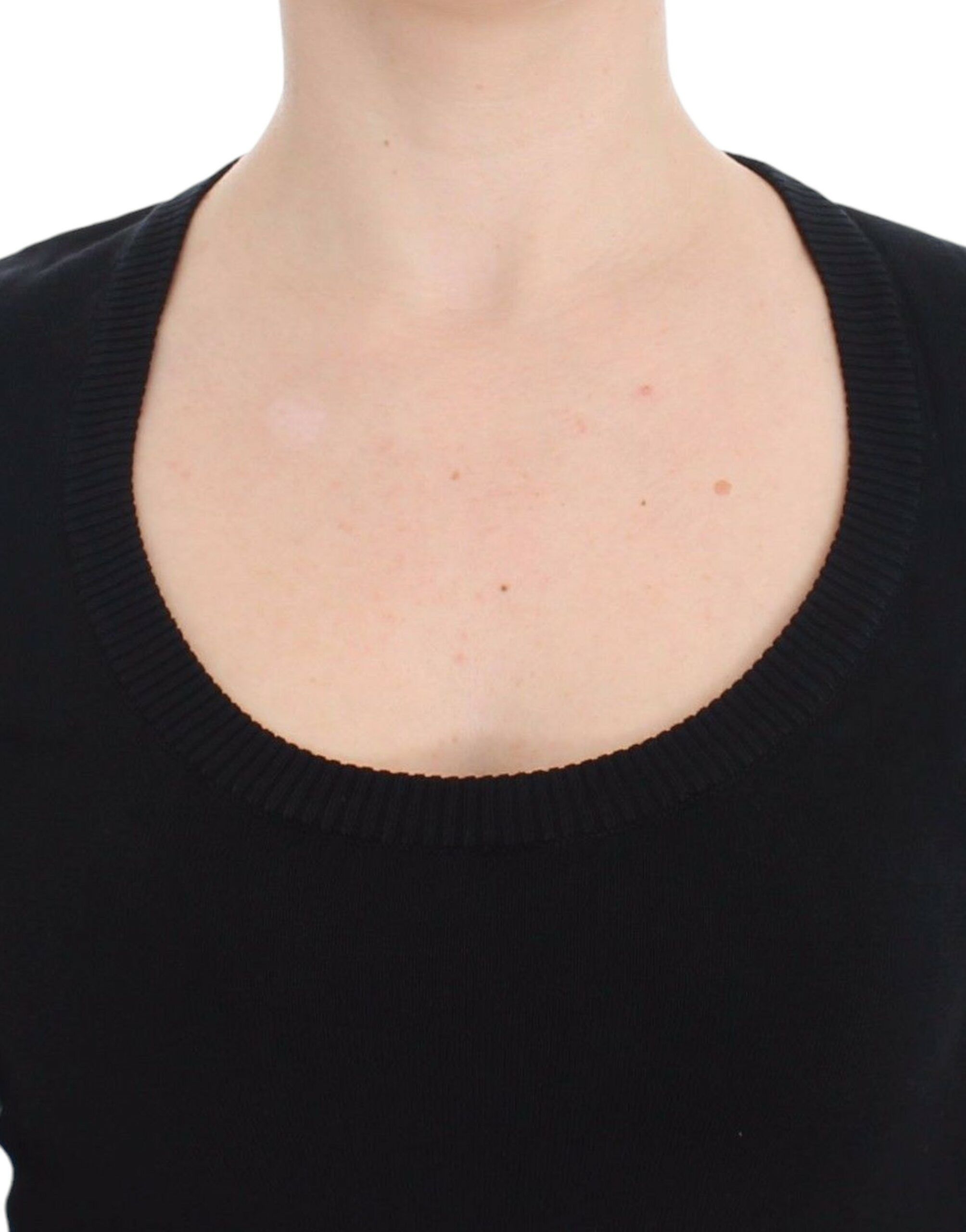 Dolce & Gabbana Elegant Black Deep Crewneck Women's Sweater Size M / US 6-8 / IT 42-44 - 5 Thumbnail