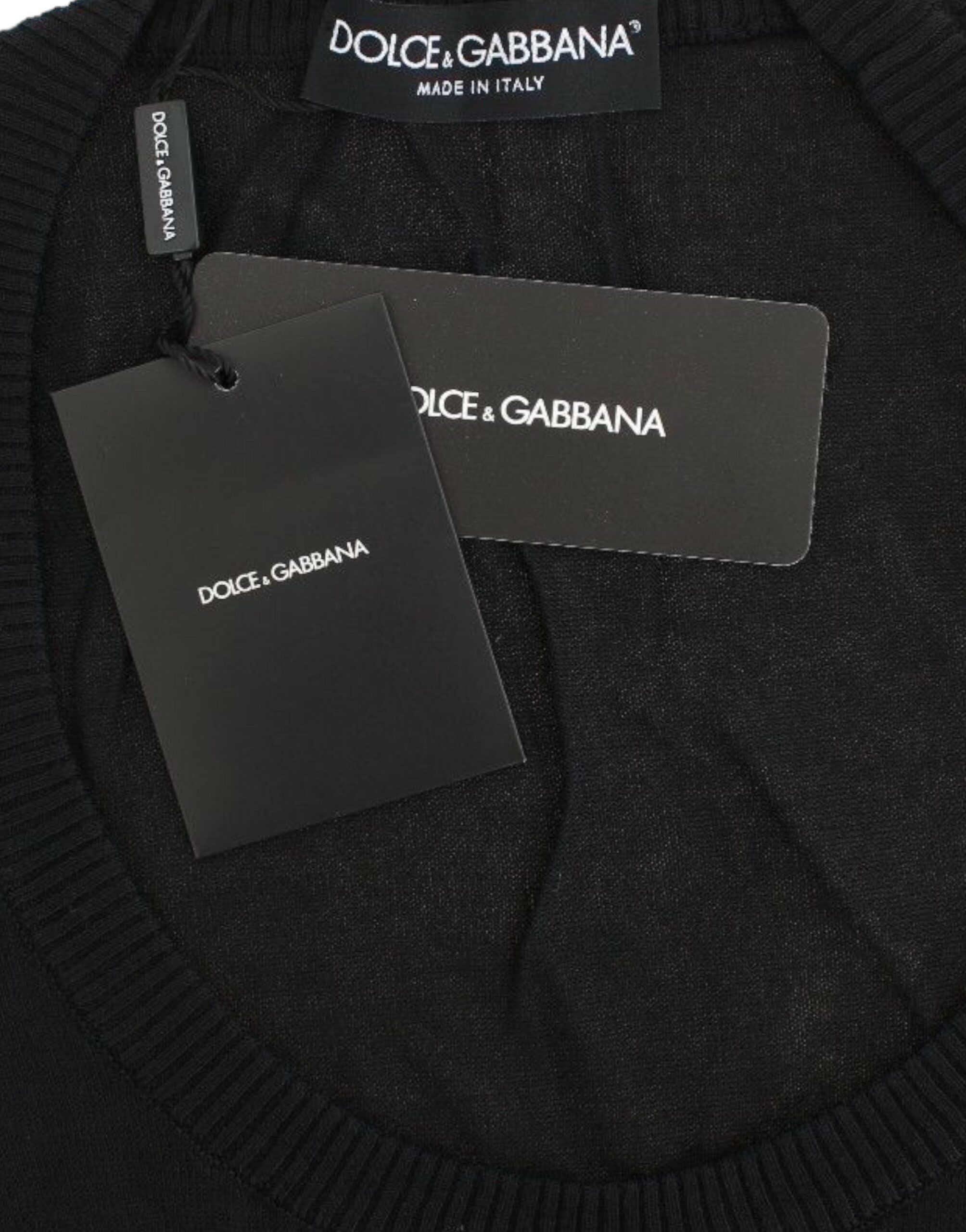 Dolce & Gabbana Elegant Black Deep Crewneck Women's Sweater Size M / US 6-8 / IT 42-44 - 6 Thumbnail