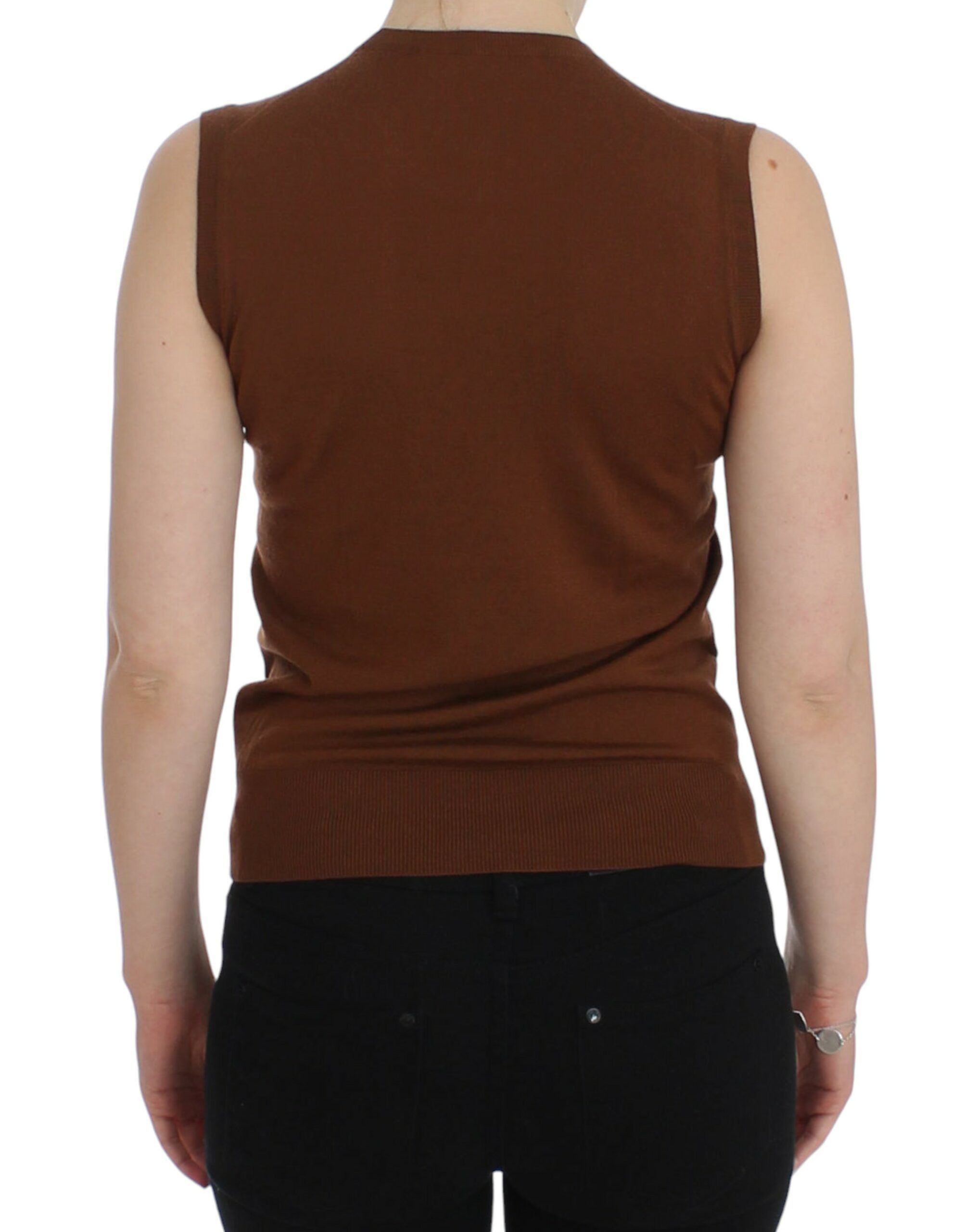 Dolce & Gabbana Timeless Wool and Lace Sleeveless Women's Vest Size XS / US 0-2 / IT 36-38 - 3 Thumbnail