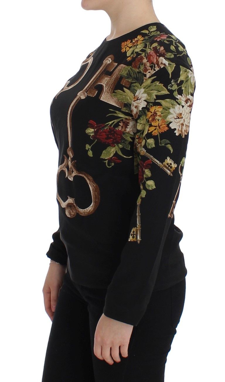 Dolce & Gabbana Elegant Medieval Print Silk Women's Blouse Size XS / US 0-2 / IT 36-38 - 2 Thumbnail