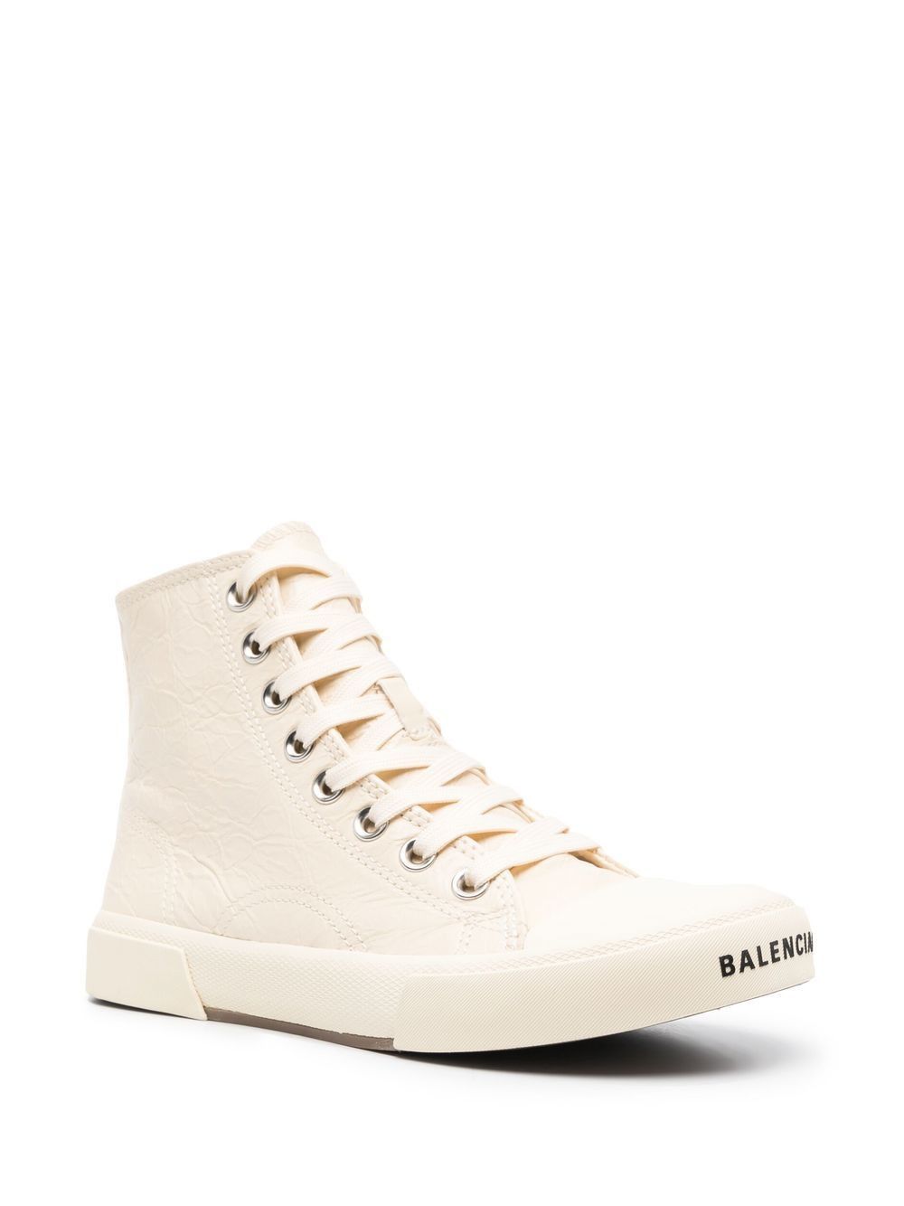 Balenciaga Paris High Top Leather in White Size US 11 / EU 44 - 2 Thumbnail