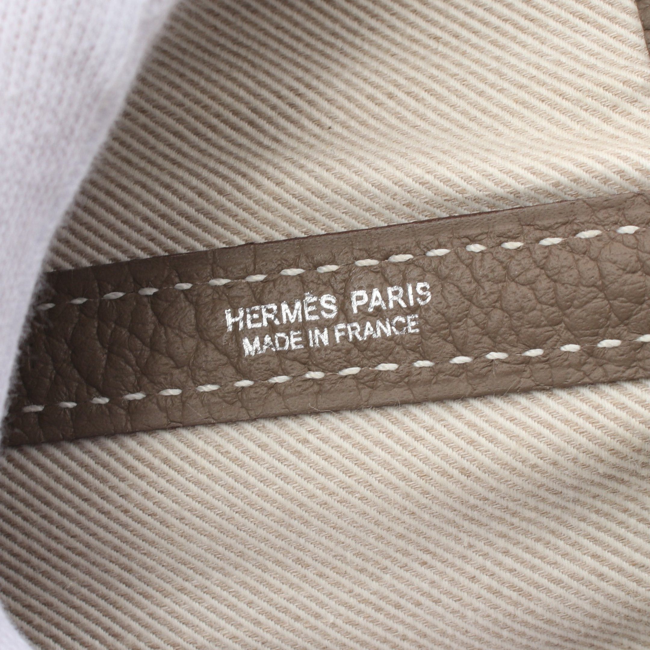 Hermes Hermes Garden Party Pm Etoupe Handbag Tote Bag Vash Country Gray Brown Silver Hardware T Stamp Size ONE SIZE - 4 Thumbnail