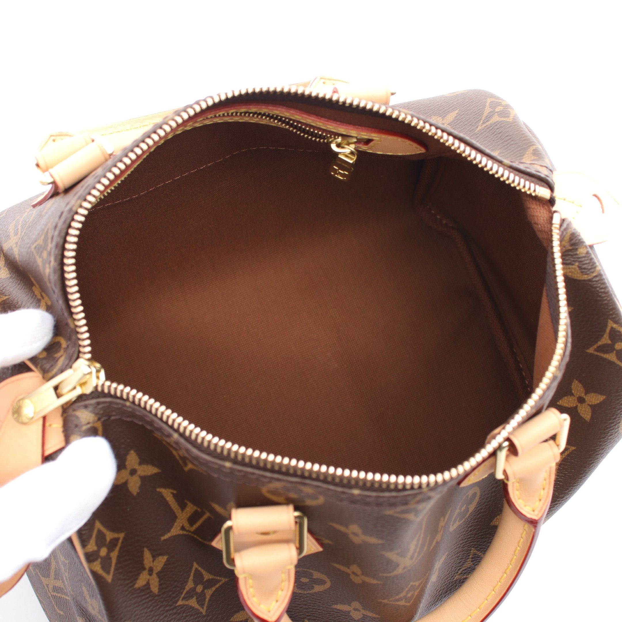 Louis Vuitton Louis Vuitton Speedy 25 Monogram Handbag Leather Brown Size ONE SIZE - 3 Thumbnail