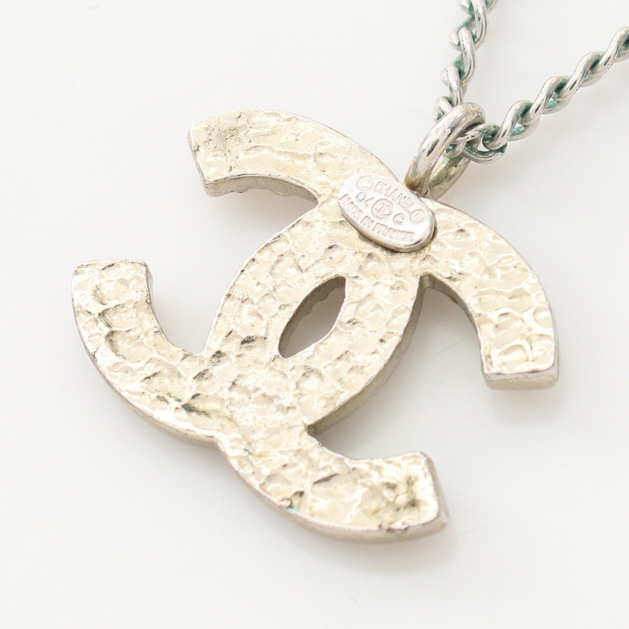 Chanel Chanel Coco Mark Necklace Silver 04C Size ONE SIZE - 2 Thumbnail