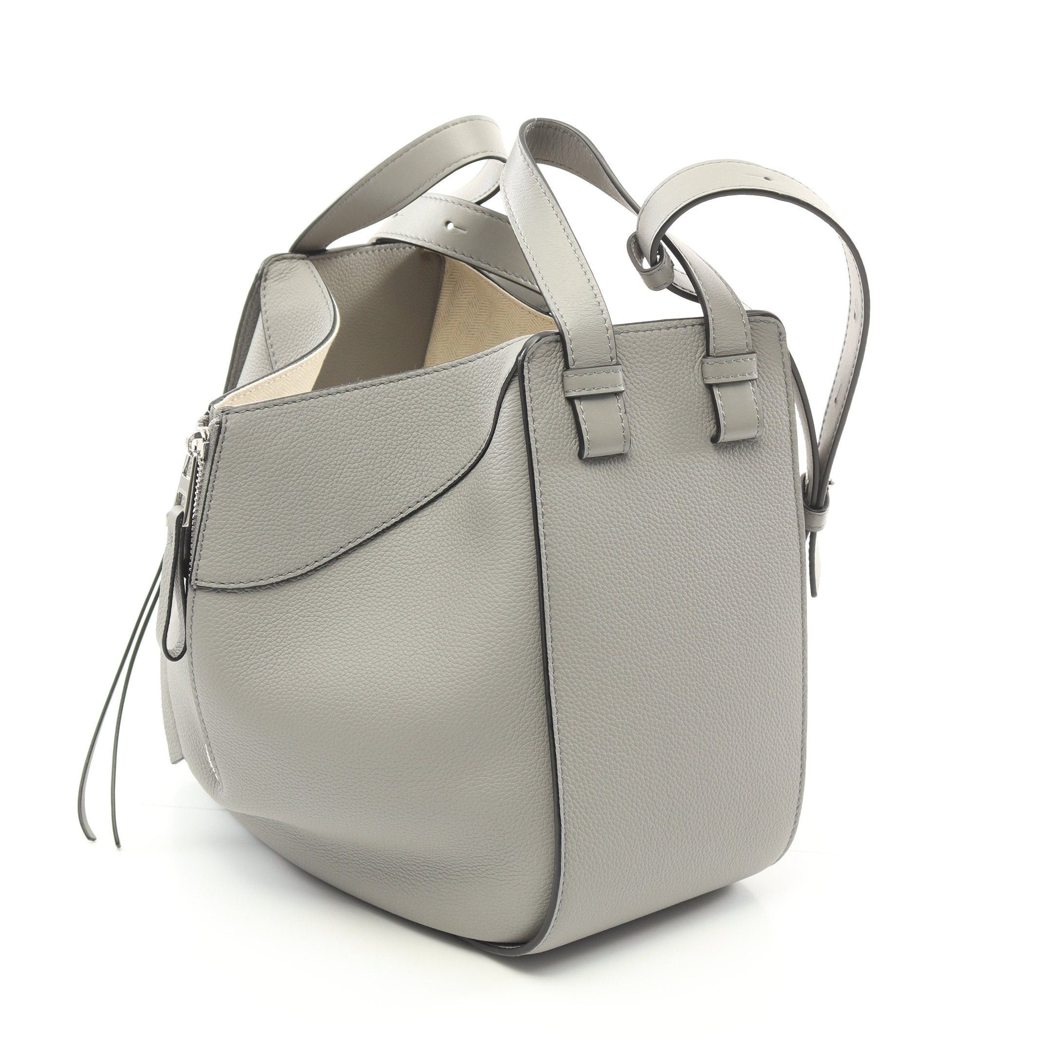 Loewe Loewe Hammock Bag Small Handbag Leather Gray Size ONE SIZE - 2 Thumbnail