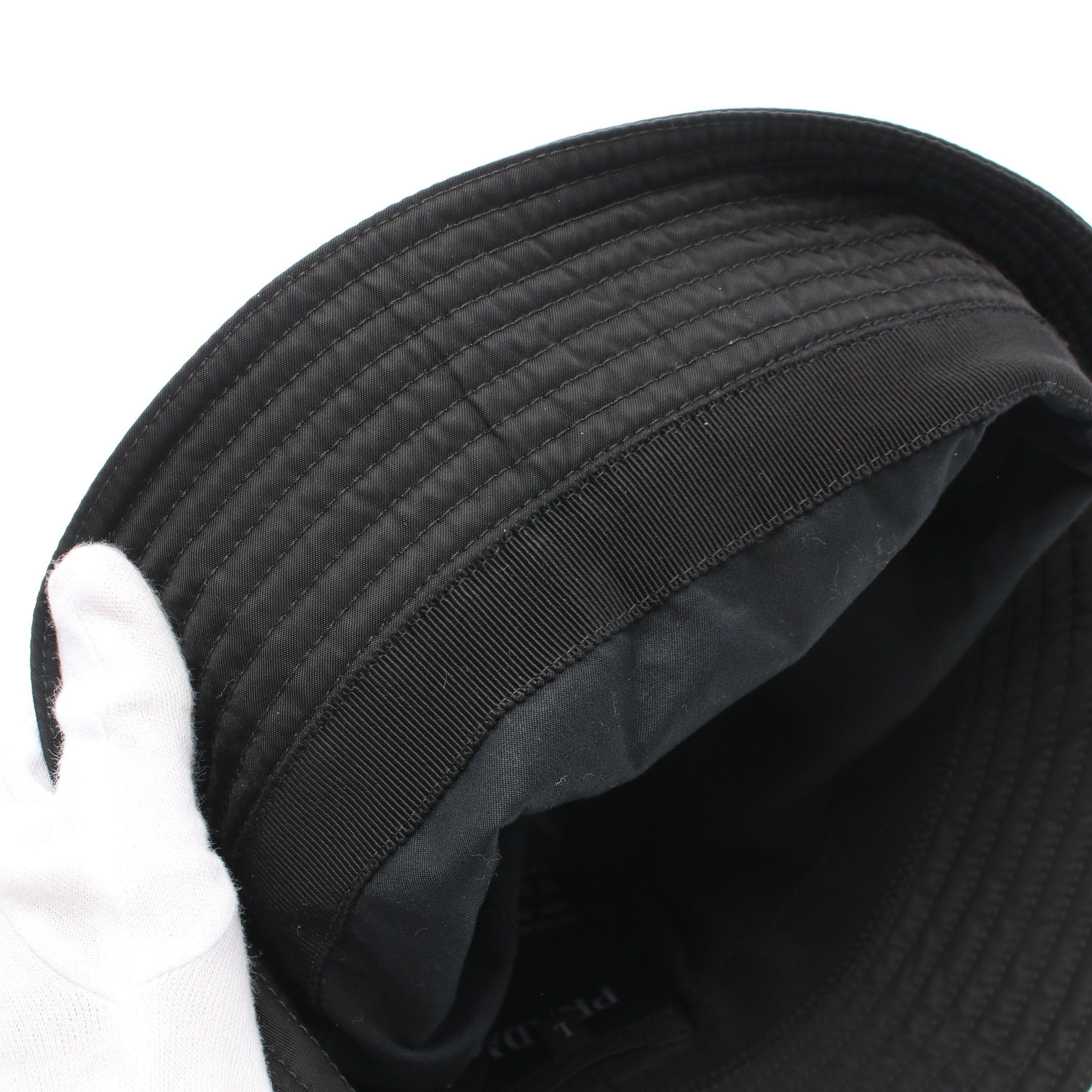 Prada Prada Re-Nylon Bucket Hat Polyamide Black Size ONE SIZE - 8 Thumbnail