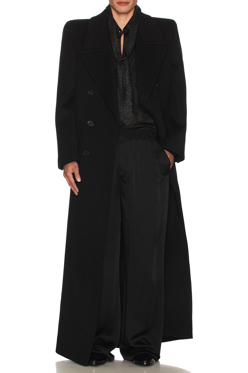 Saint Laurent Paris $11.6K VALUE Double Breast Long Coat Size US L / EU 52-54 / 3 - 4 Thumbnail