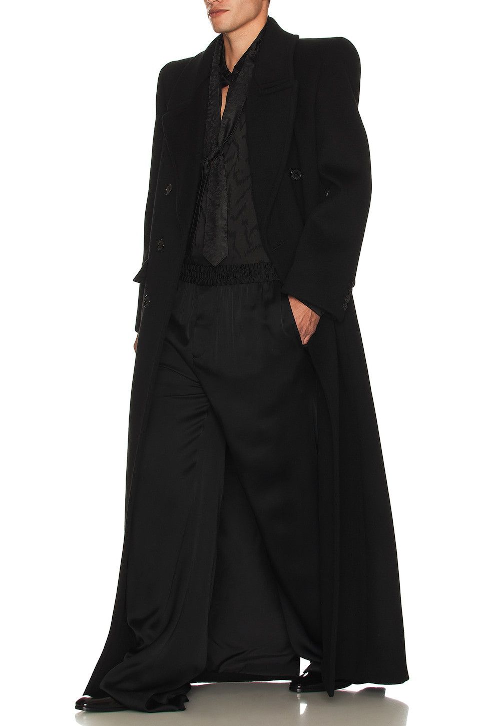 Saint Laurent Paris $11.6K VALUE Double Breast Long Coat Size US L / EU 52-54 / 3 - 5 Thumbnail