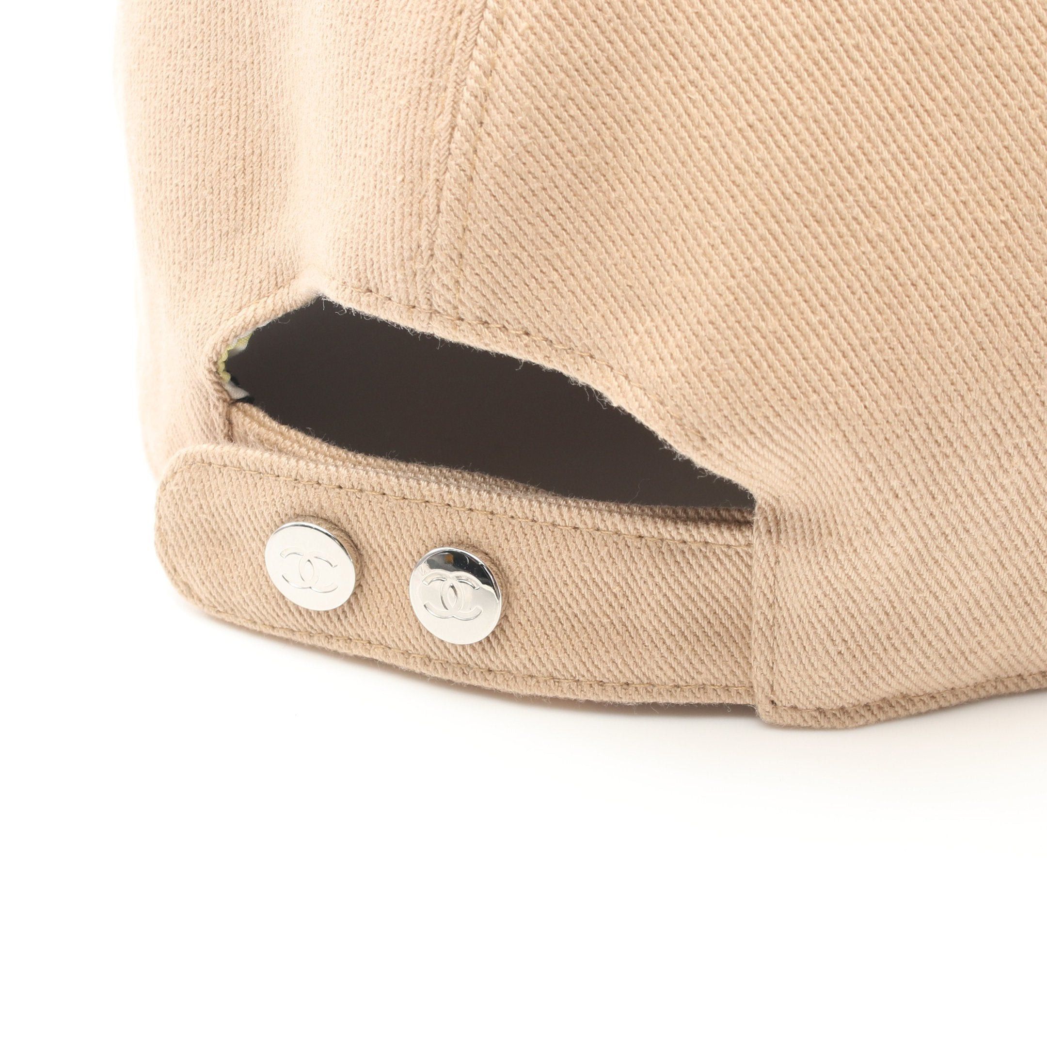 Chanel Chanel Coco Mark Cap Cotton Beige Size ONE SIZE - 7 Thumbnail