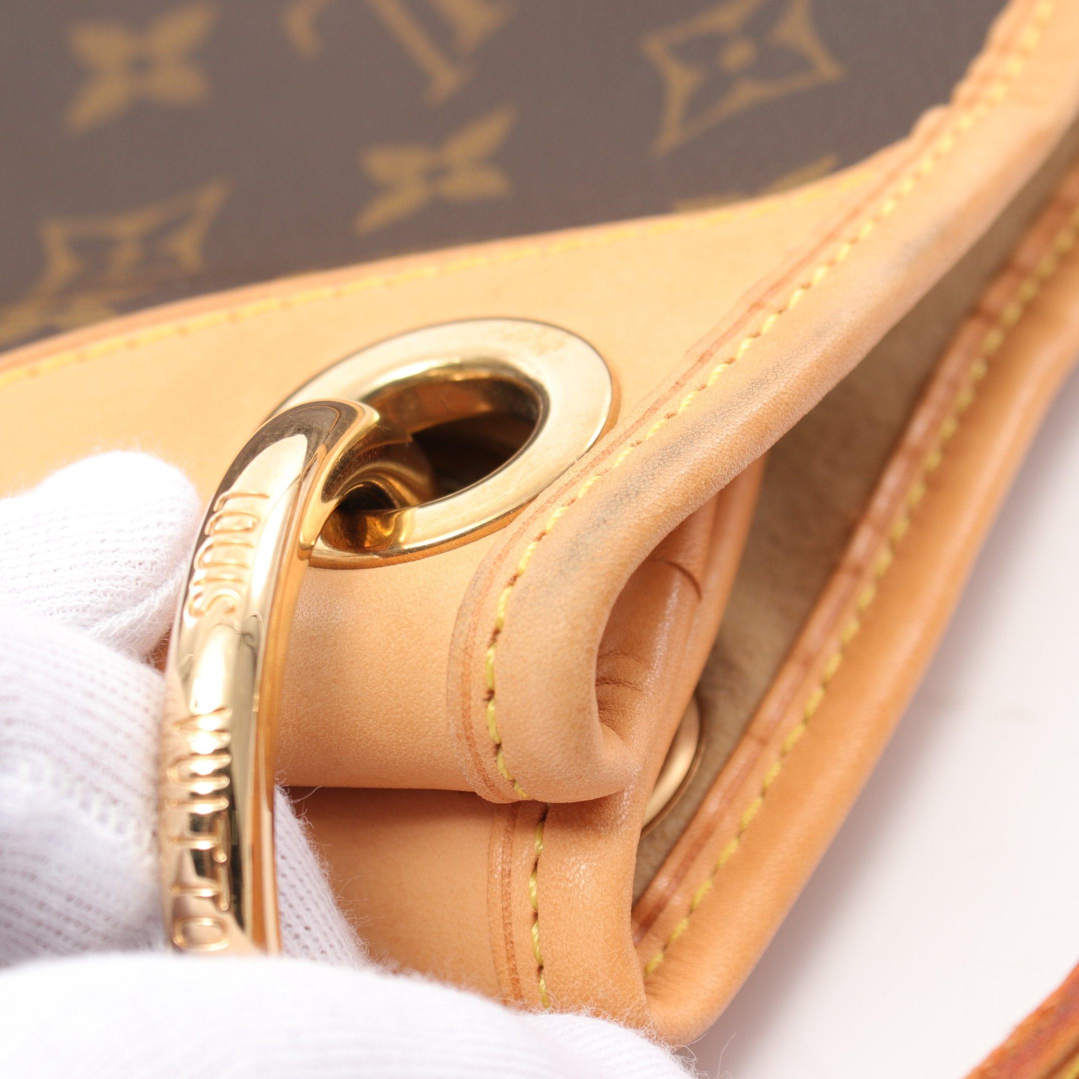 Louis Vuitton Louis Vuitton Galliera Gm Monogram Shoulder Bag Leather Brown Size ONE SIZE - 8 Thumbnail