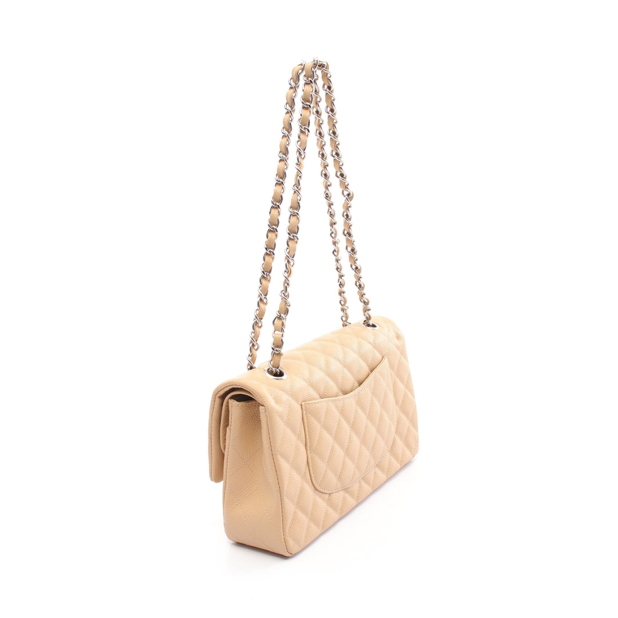 Chanel Chanel Matelasse Double Flap Chain Shoulder Bag Caviar Skin Beige Silver Hardware Size ONE SIZE - 2 Thumbnail