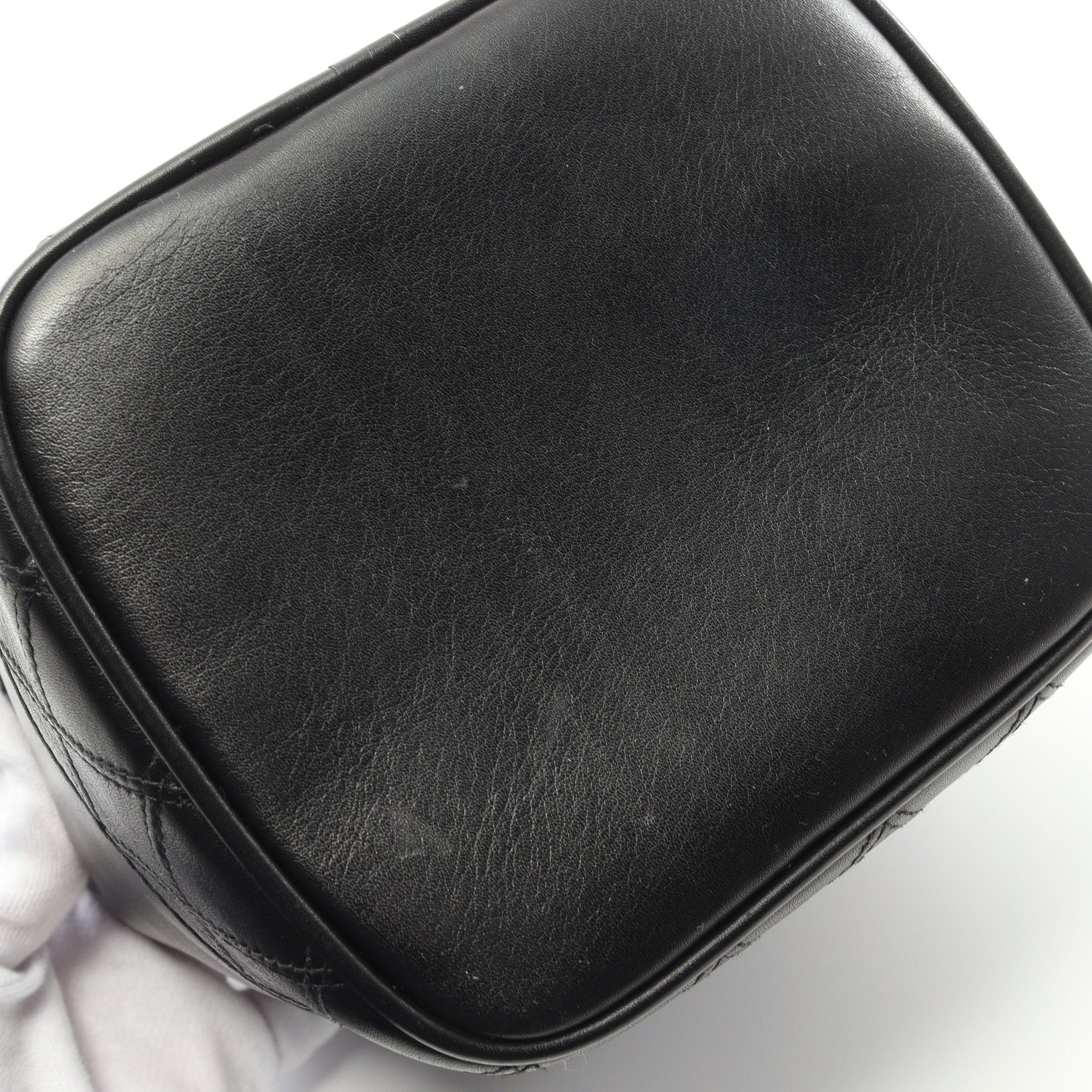 Chanel Chanel Bicolore Vanity Bag Handbag Leather Black Gold Hardware Size ONE SIZE - 10 Thumbnail