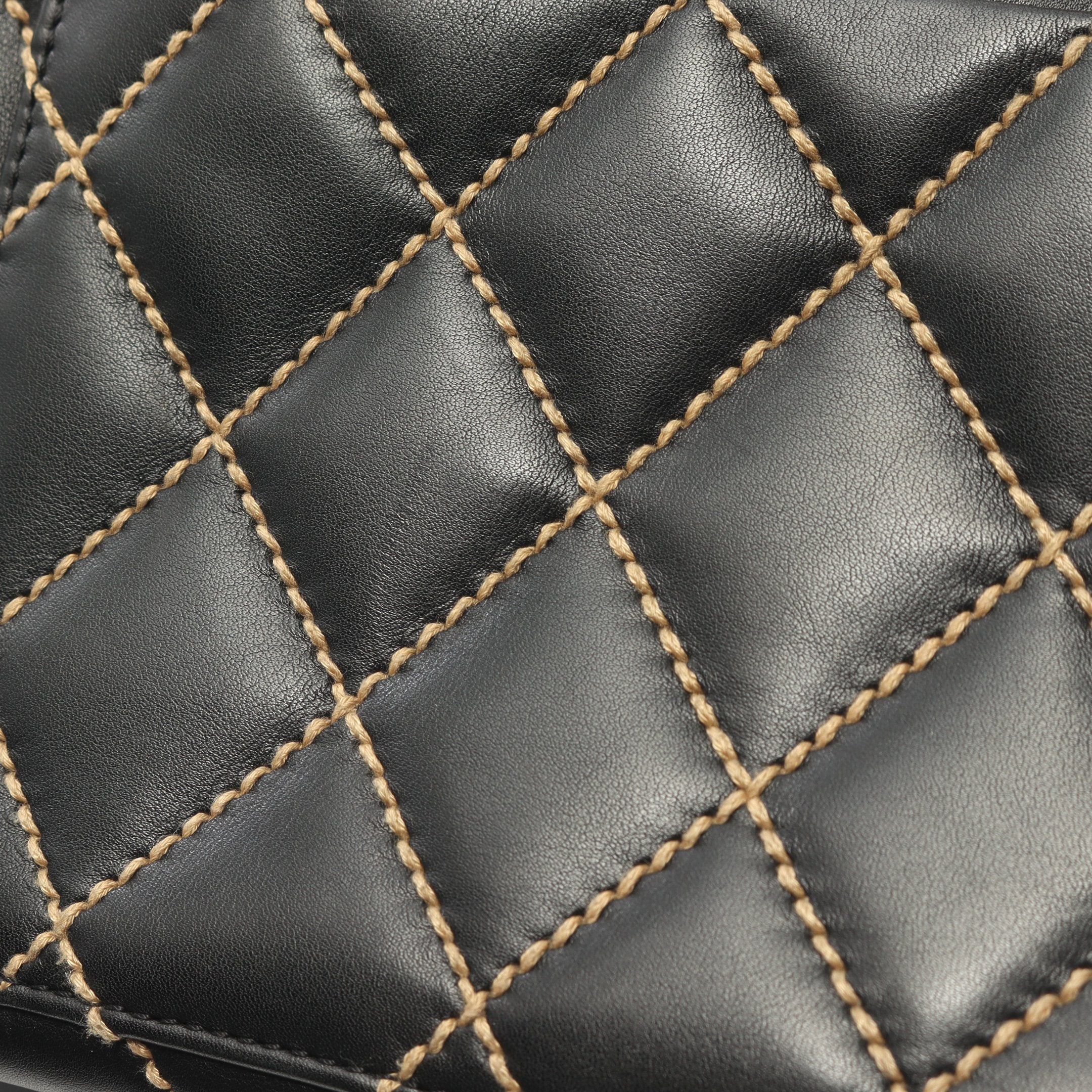 Chanel Chanel Wild Stitch Handbag Leather Black Gold Hardware Size ONE SIZE - 8 Thumbnail