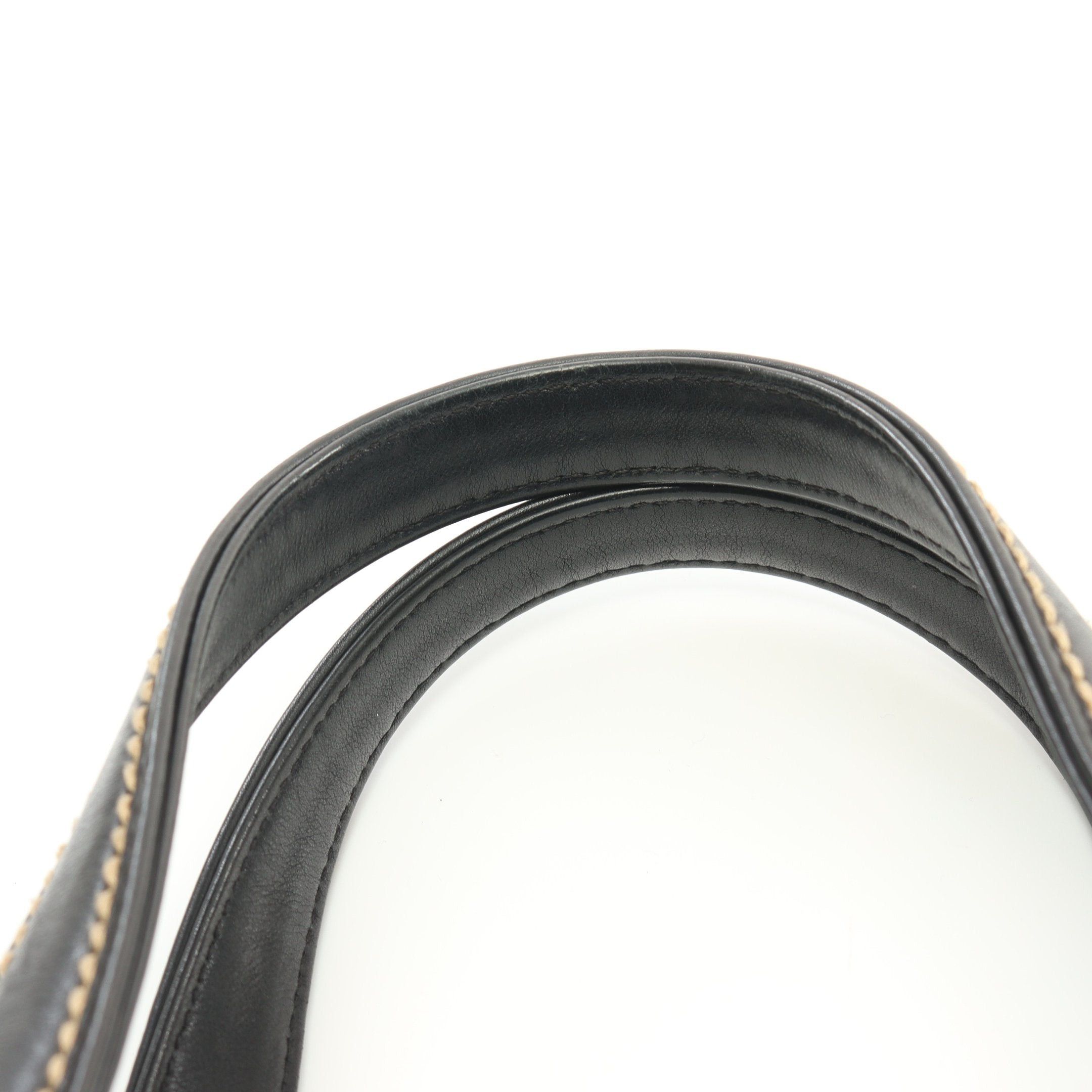 Chanel Chanel Wild Stitch Handbag Leather Black Gold Hardware Size ONE SIZE - 10 Thumbnail