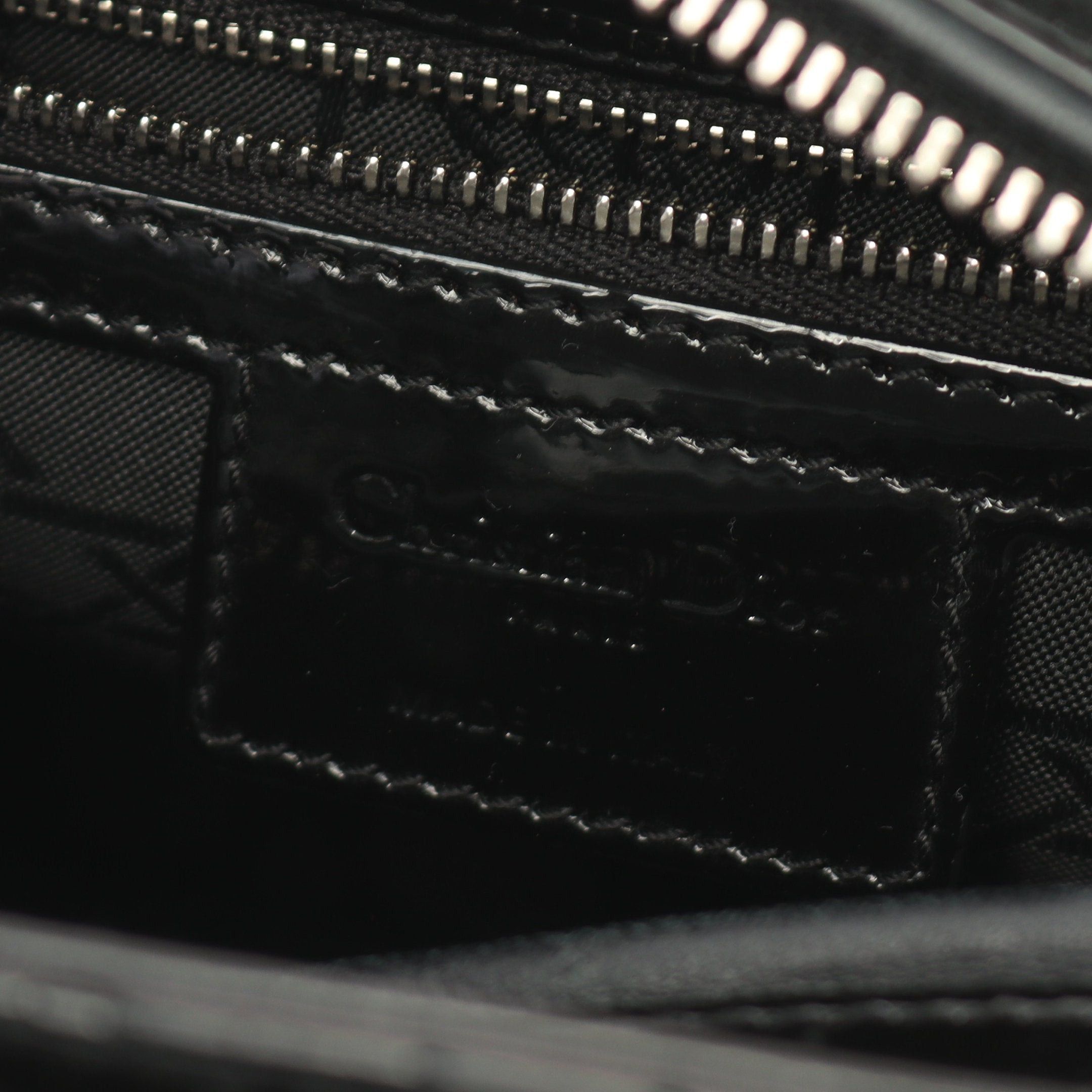 Dior Dior Lady Dior Canage Handbag Patent Leather Black Size ONE SIZE - 4 Thumbnail