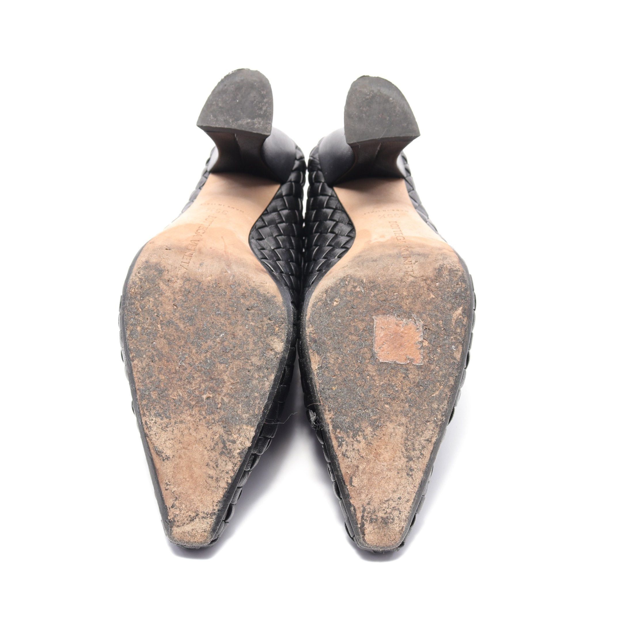 Bottega Veneta Bottega Veneta Intrecciato Almond Pumps Leather Black Size ONE SIZE - 4 Thumbnail