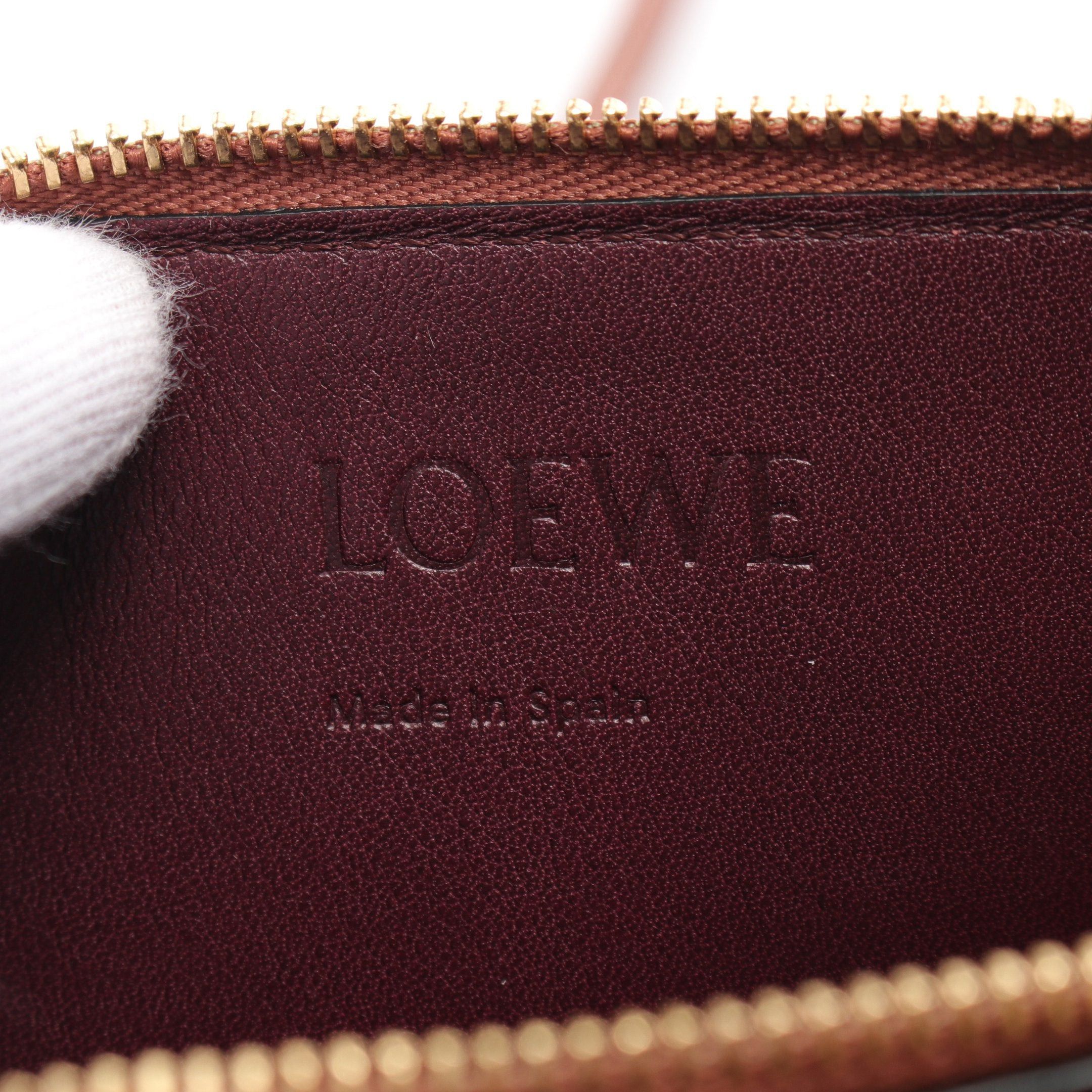 Loewe Loewe Gate Double Zip Pouch Shoulder Bag Leather Brown Size ONE SIZE - 4 Thumbnail