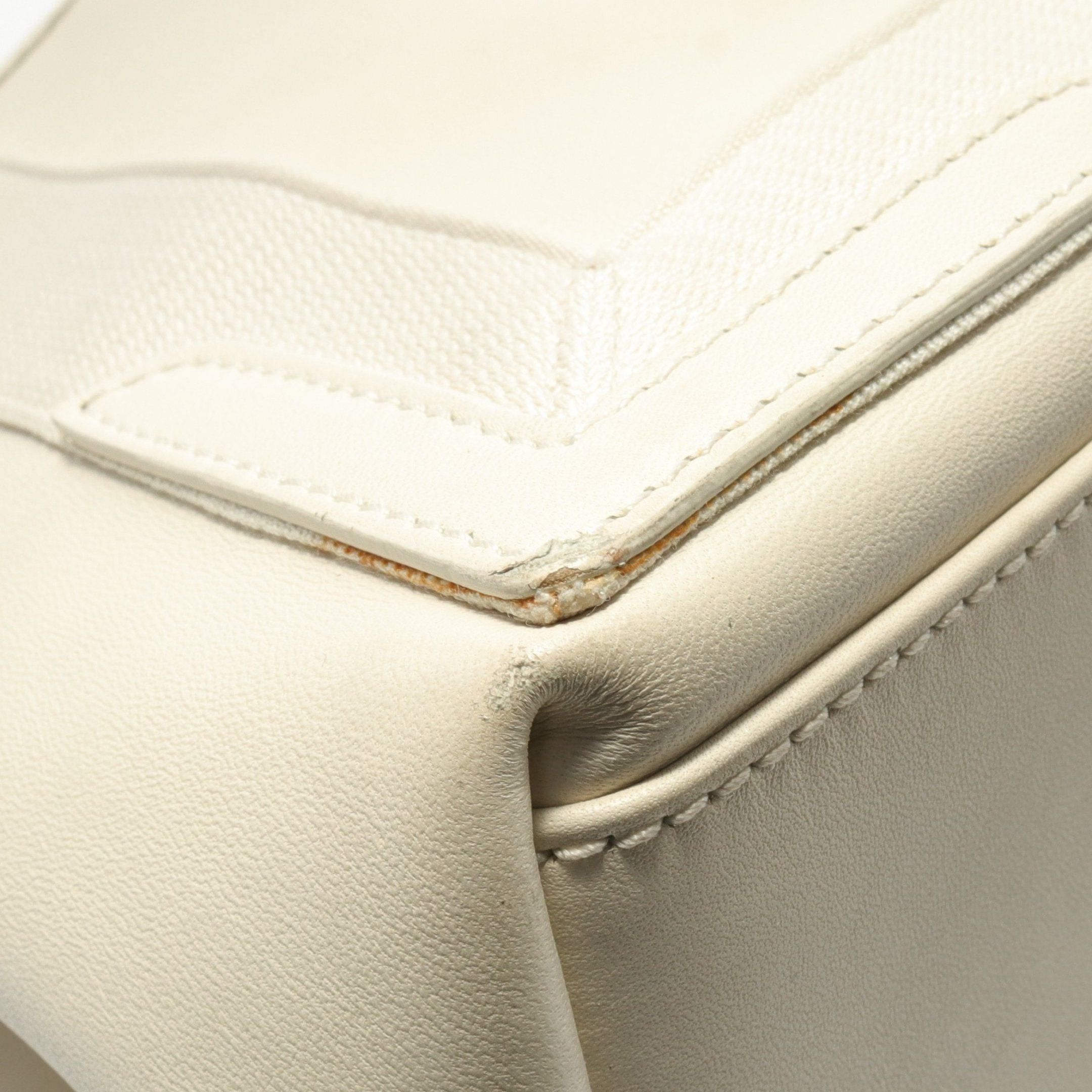 Balenciaga Balenciaga Navy Cabas S Hippopotamus Handbag Tote Bag Leather Ivory Punching Logo Size ONE SIZE - 7 Thumbnail