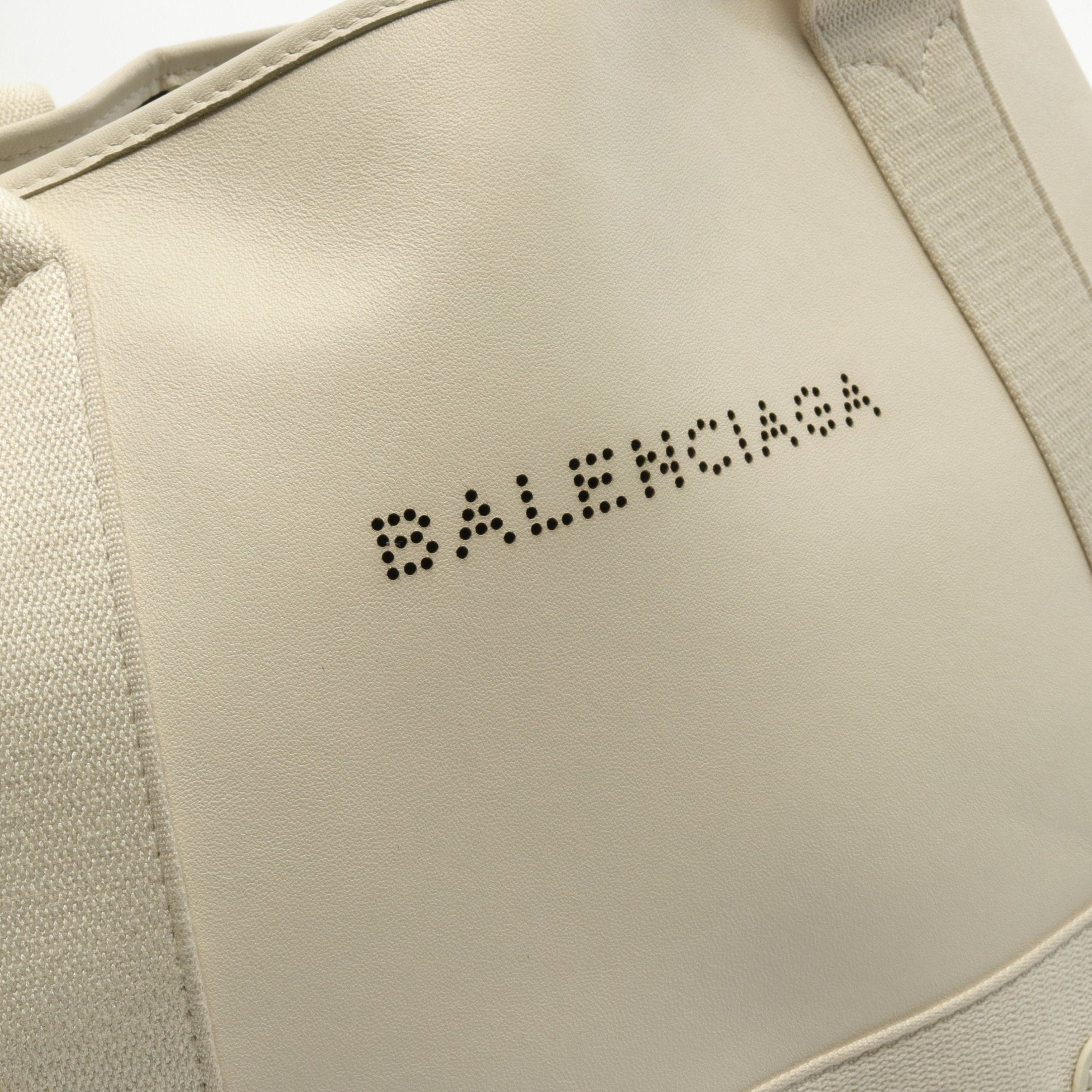 Balenciaga Balenciaga Navy Cabas S Hippopotamus Handbag Tote Bag Leather Ivory Punching Logo Size ONE SIZE - 11 Thumbnail