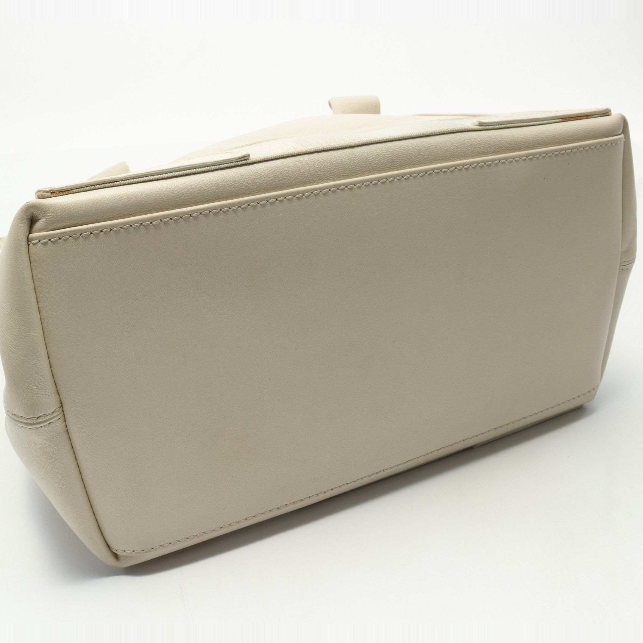 Balenciaga Balenciaga Navy Cabas S Hippopotamus Handbag Tote Bag Leather Ivory Punching Logo Size ONE SIZE - 9 Thumbnail