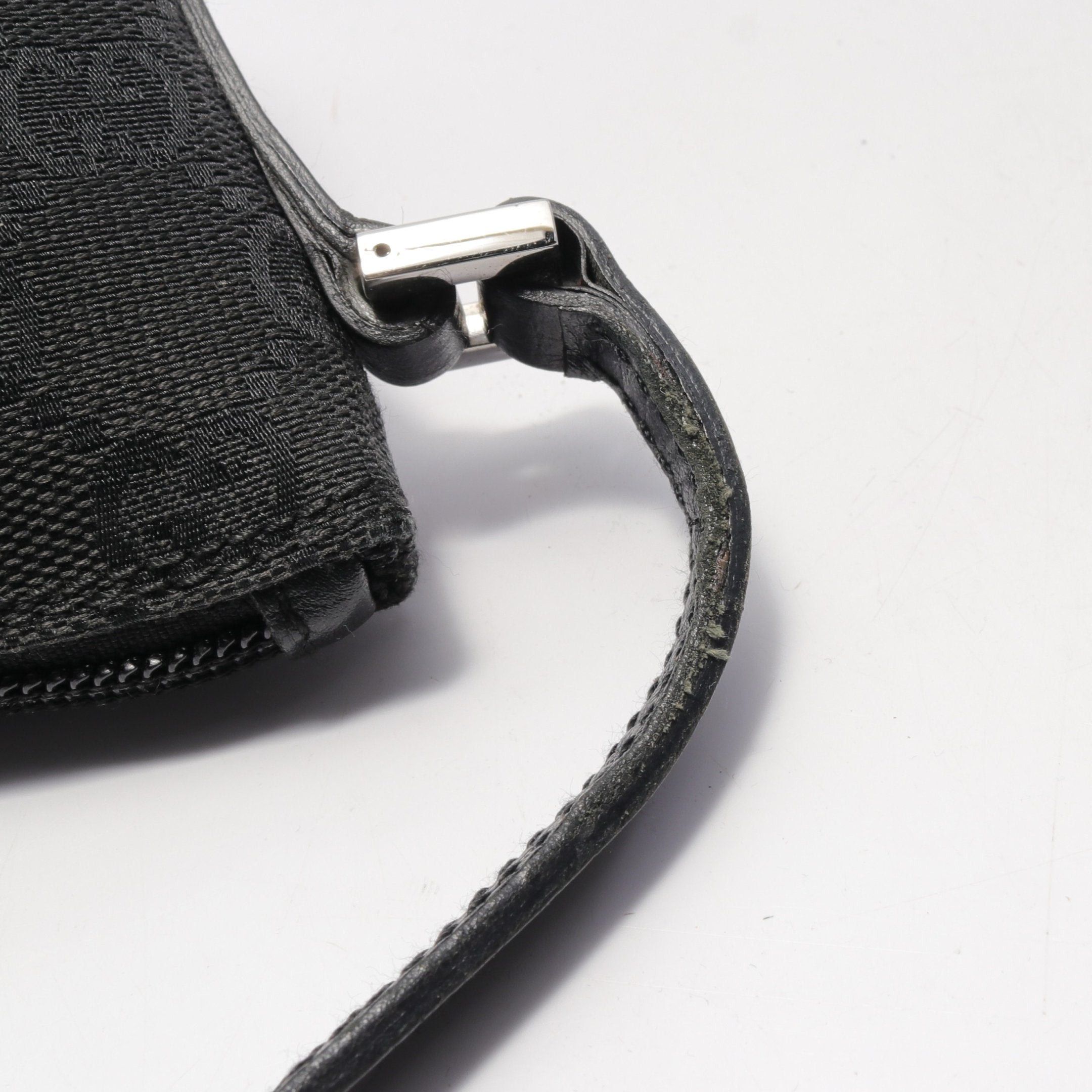 Gucci Gucci Gg Canvas Accessory Pouch Handbag Leather Black Size ONE SIZE - 7 Thumbnail