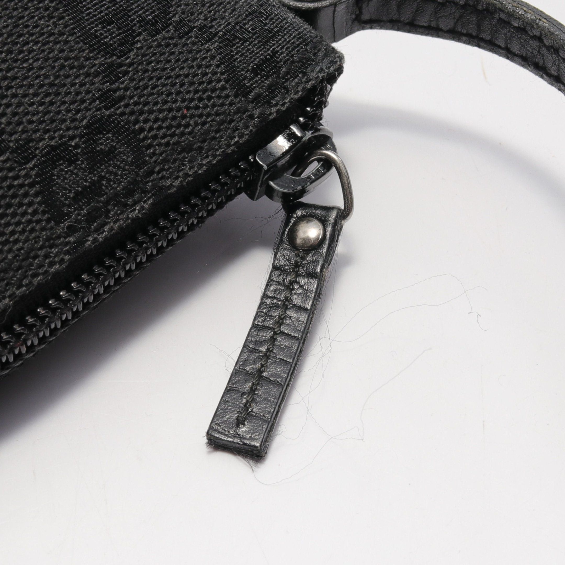 Gucci Gucci Gg Canvas Accessory Pouch Handbag Leather Black Size ONE SIZE - 8 Thumbnail
