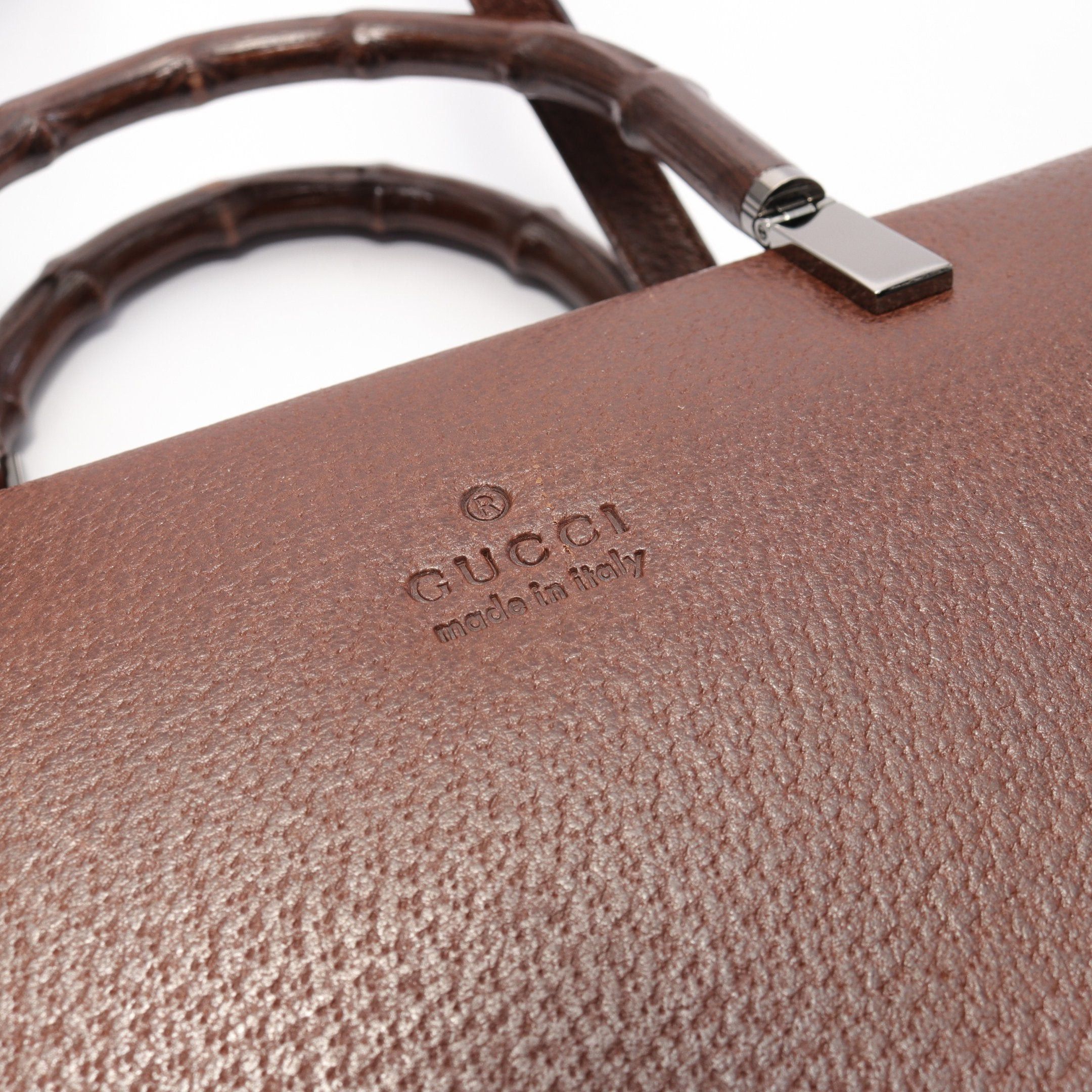 Gucci Gucci Bamboo Handbag Leather Brown Size ONE SIZE - 12 Thumbnail