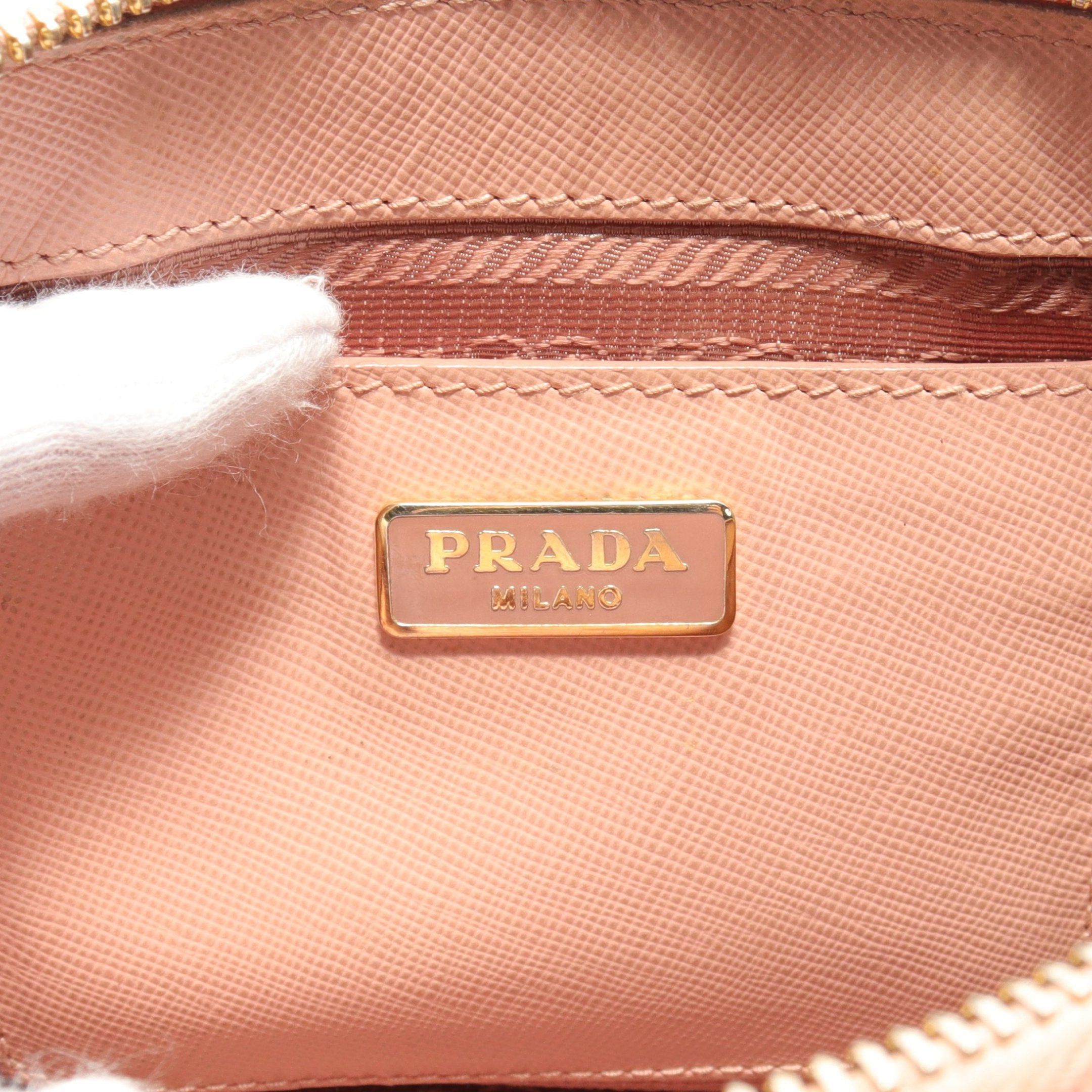Prada Prada Saffiano Lux Handbag Leather Pink Size ONE SIZE - 4 Thumbnail