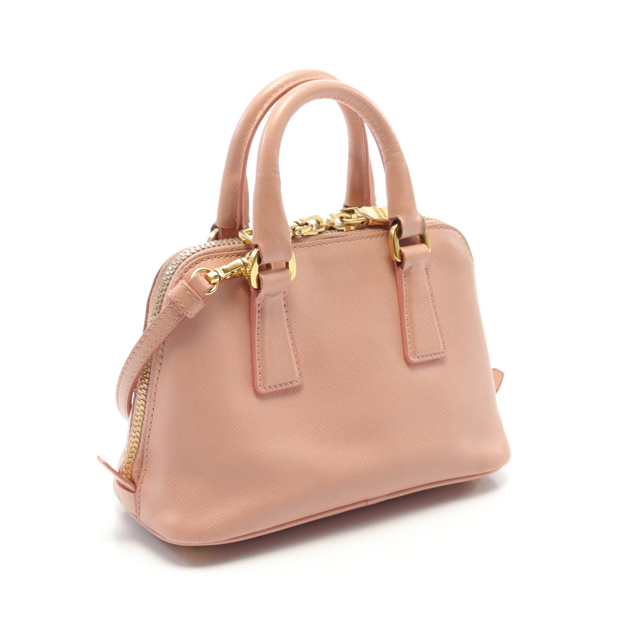 Prada Prada Saffiano Lux Handbag Leather Pink Size ONE SIZE - 2 Thumbnail