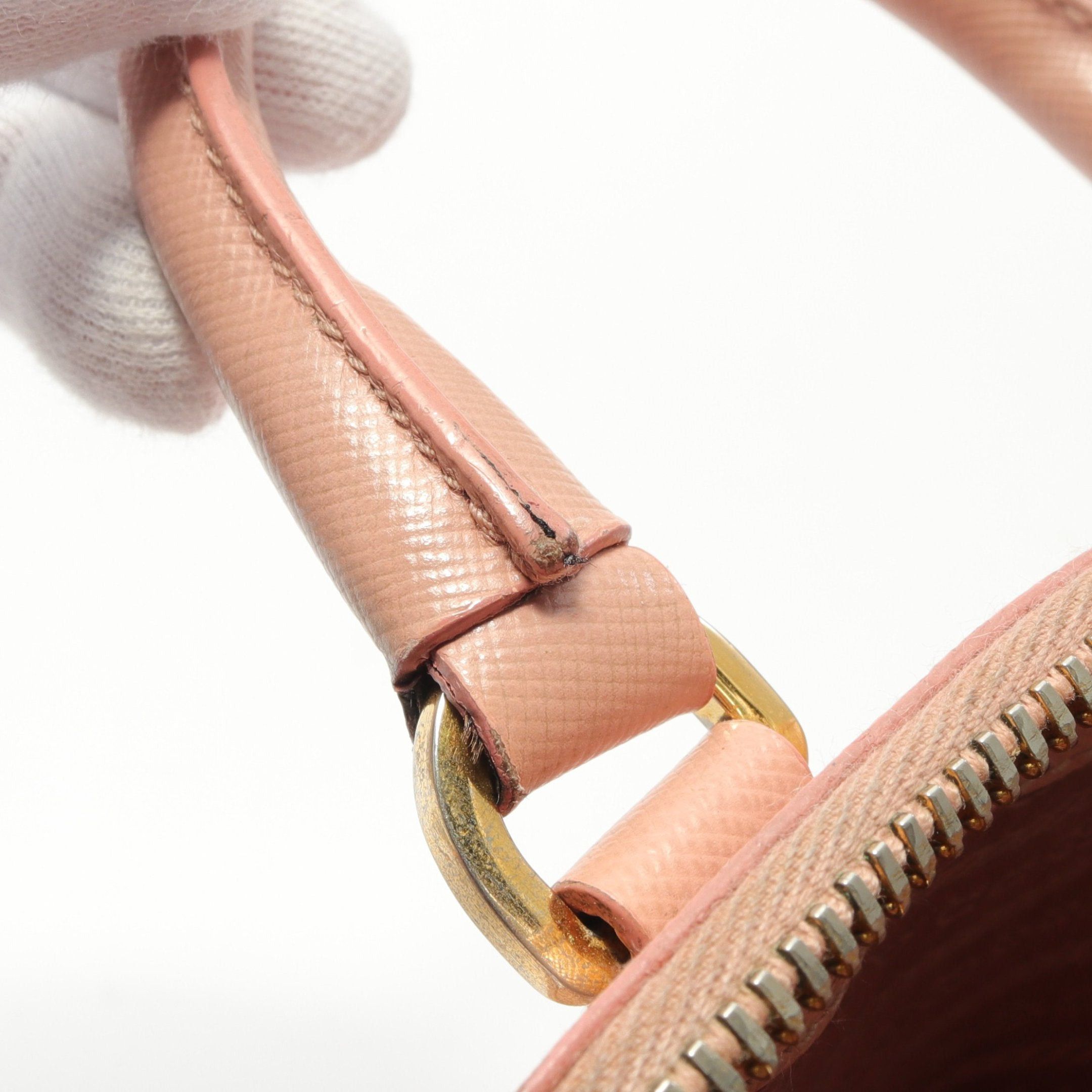 Prada Prada Saffiano Lux Handbag Leather Pink Size ONE SIZE - 8 Thumbnail