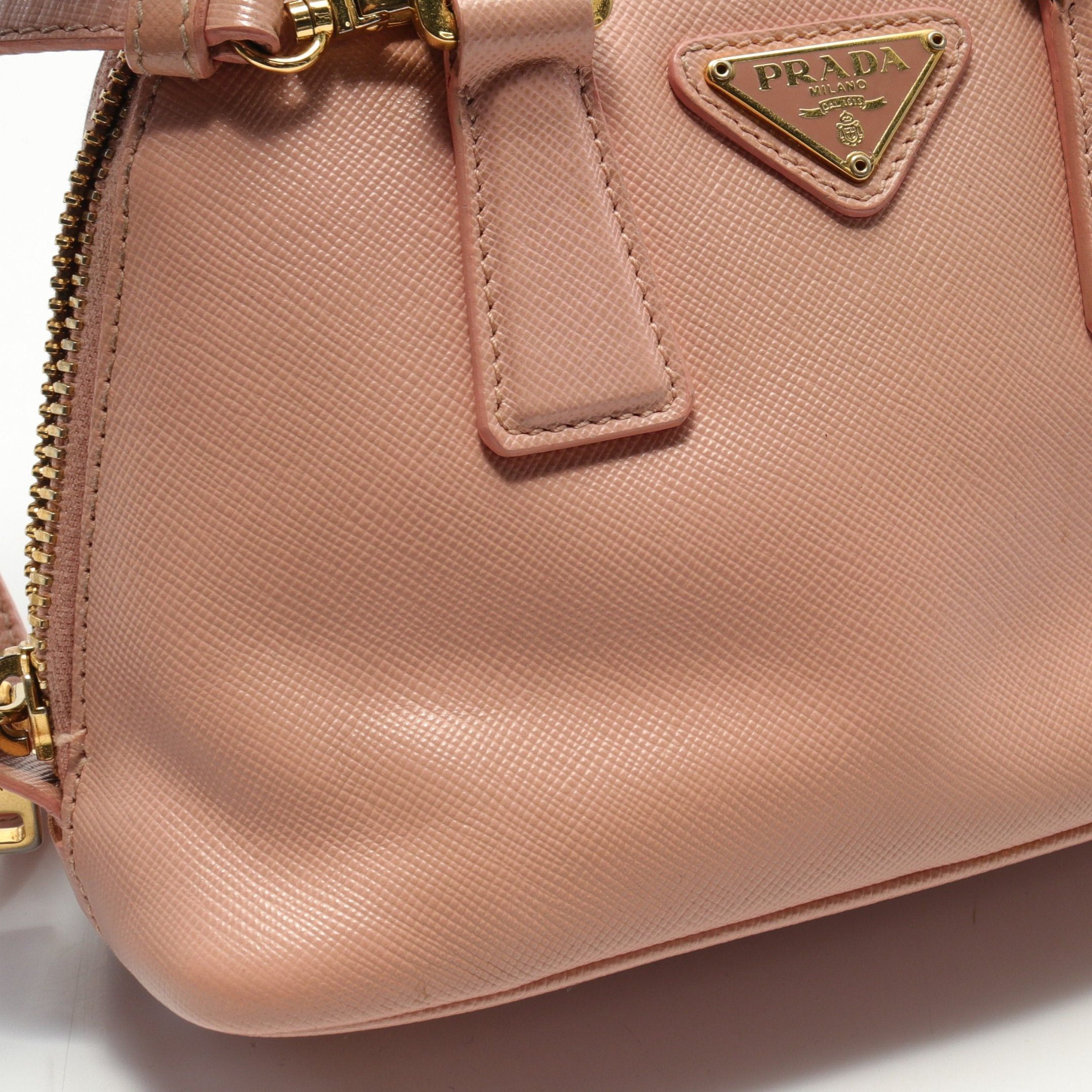 Prada Prada Saffiano Lux Handbag Leather Pink Size ONE SIZE - 10 Thumbnail