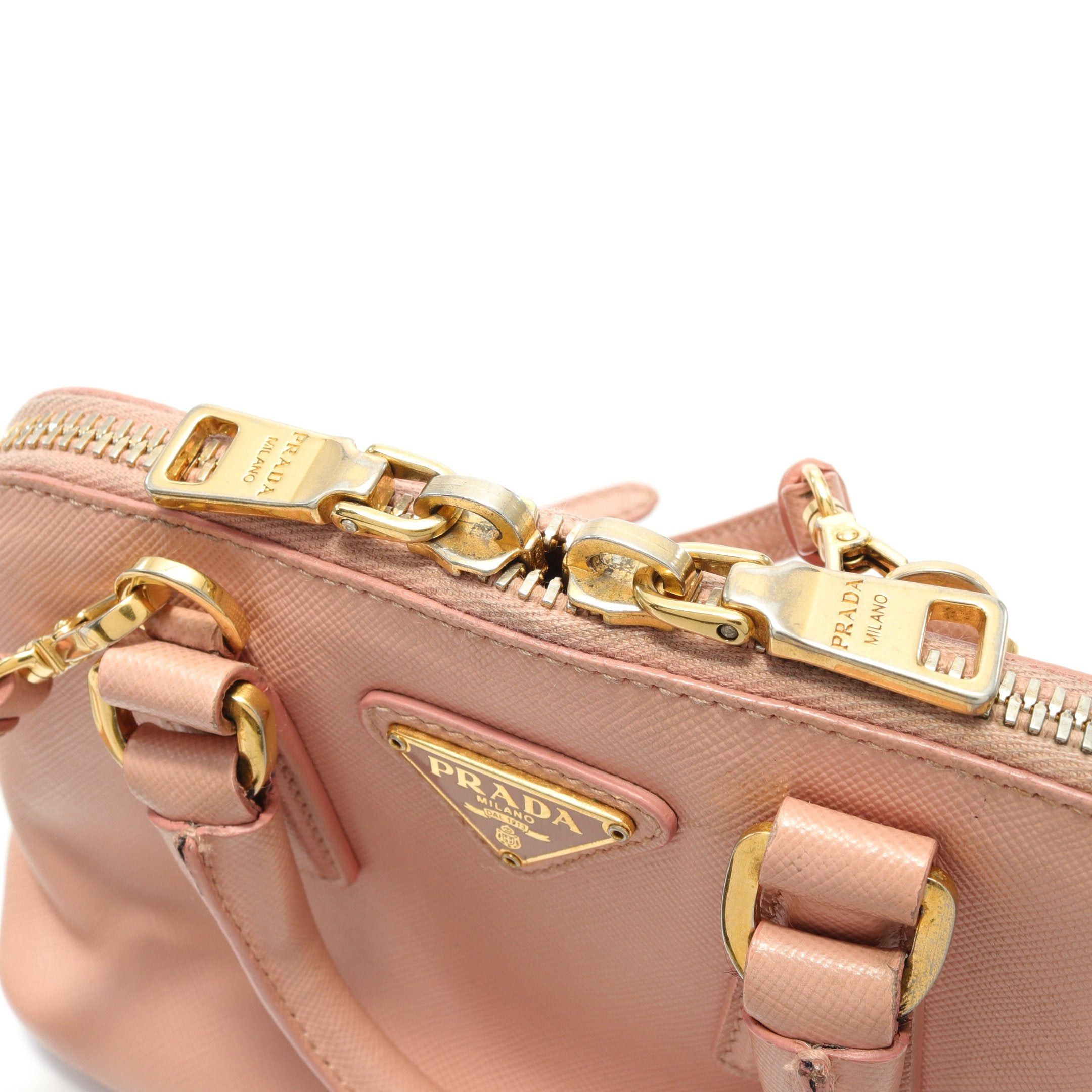 Prada Prada Saffiano Lux Handbag Leather Pink Size ONE SIZE - 7 Thumbnail