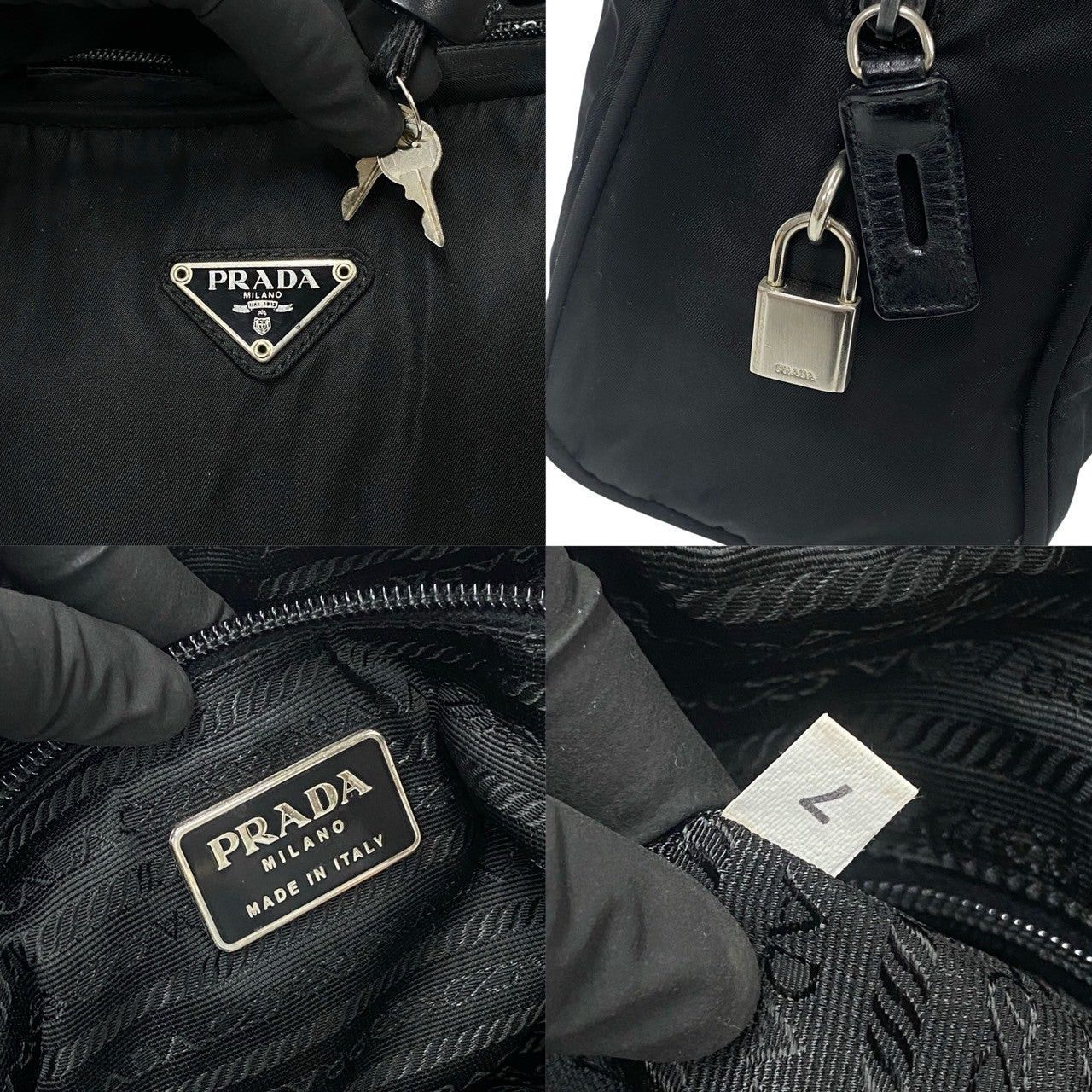 Prada Prada Handbag Black Nylon Size ONE SIZE - 3 Thumbnail