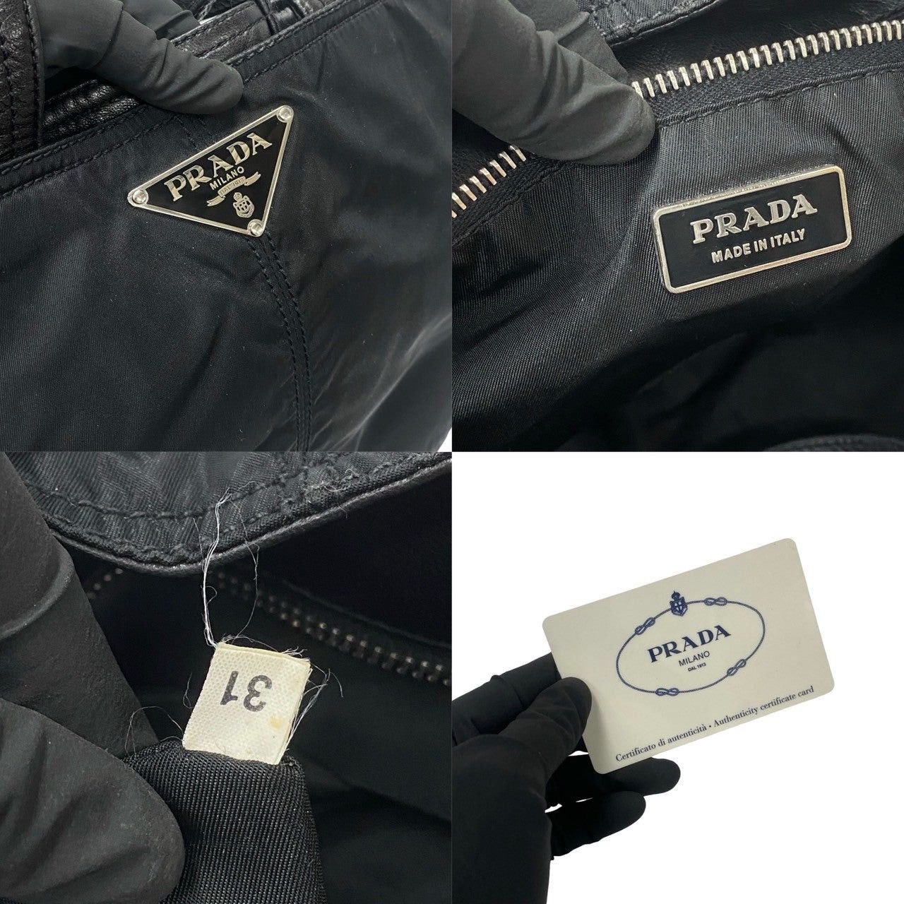 Prada Prada Handbag Black Nylon Size ONE SIZE - 3 Thumbnail