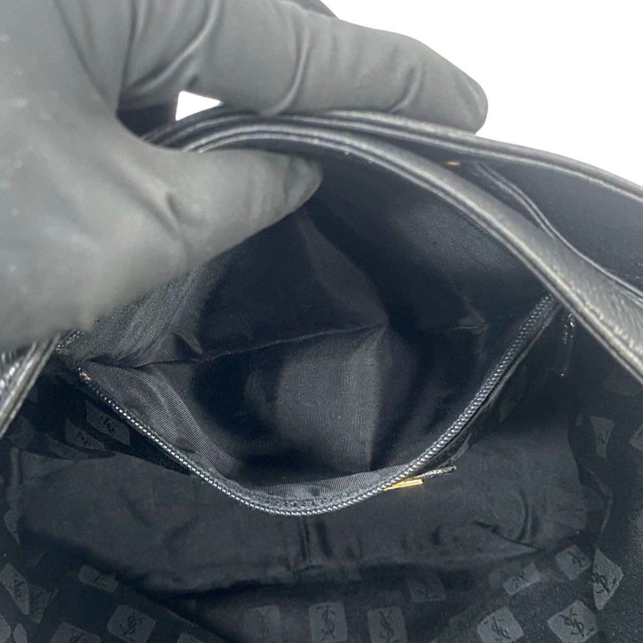 Yves Saint Laurent Yves Saint Laurent Shoulder Bag Black Leather Size ONE SIZE - 9 Thumbnail