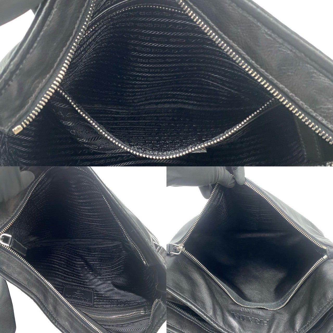 Prada Prada Shoulder Bag Black Leather Size ONE SIZE - 8 Thumbnail