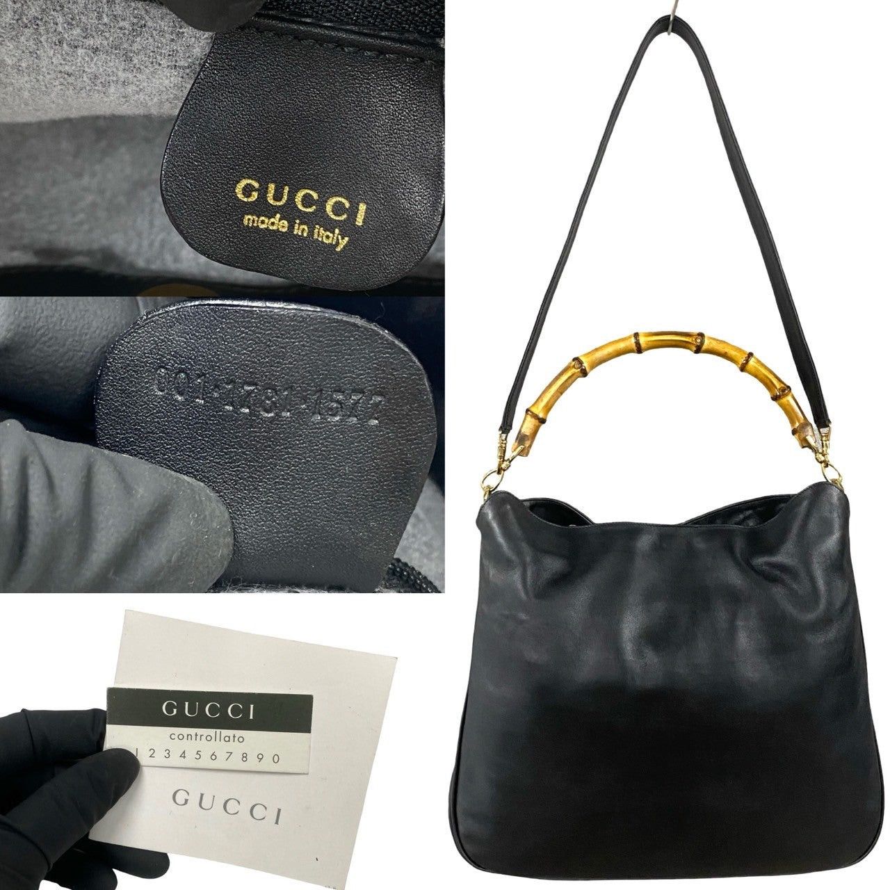 Gucci Gucci Shoulder Bag Black Leather Size ONE SIZE - 3 Thumbnail