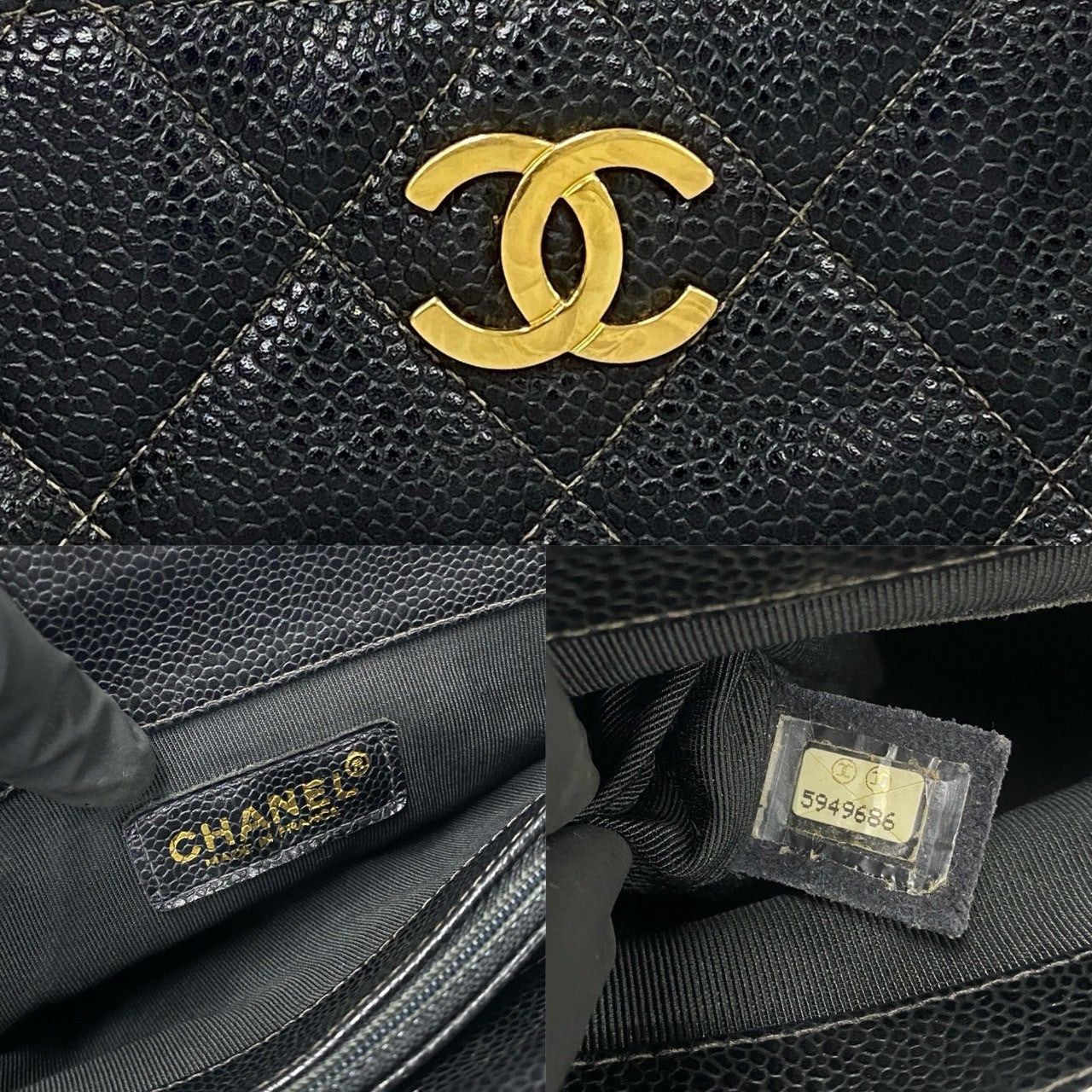 Chanel Chanel Tote Bag Black Leather Size ONE SIZE - 3 Thumbnail