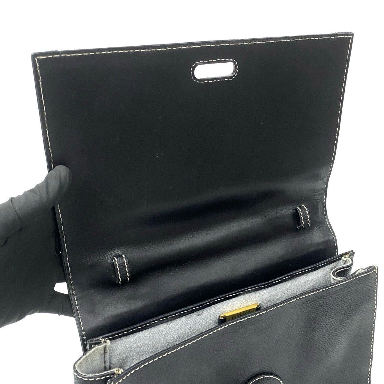 Loewe Loewe Shoulder Bag Black Leather Size ONE SIZE - 8 Thumbnail