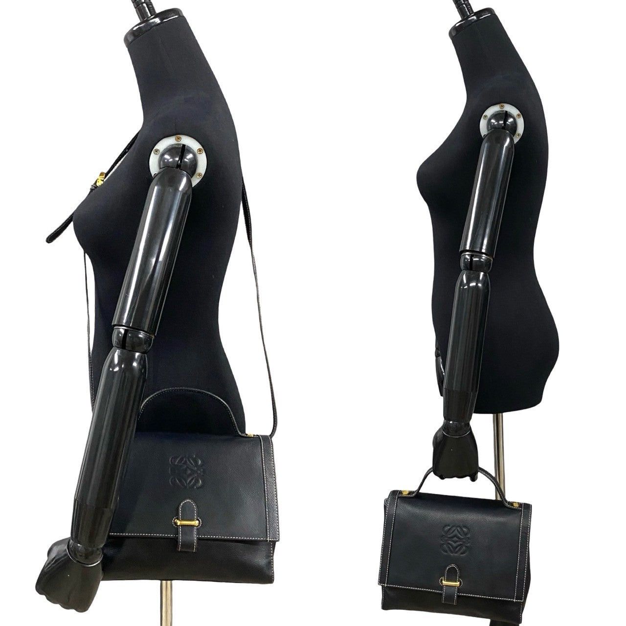 Loewe Loewe Shoulder Bag Black Leather Size ONE SIZE - 2 Thumbnail