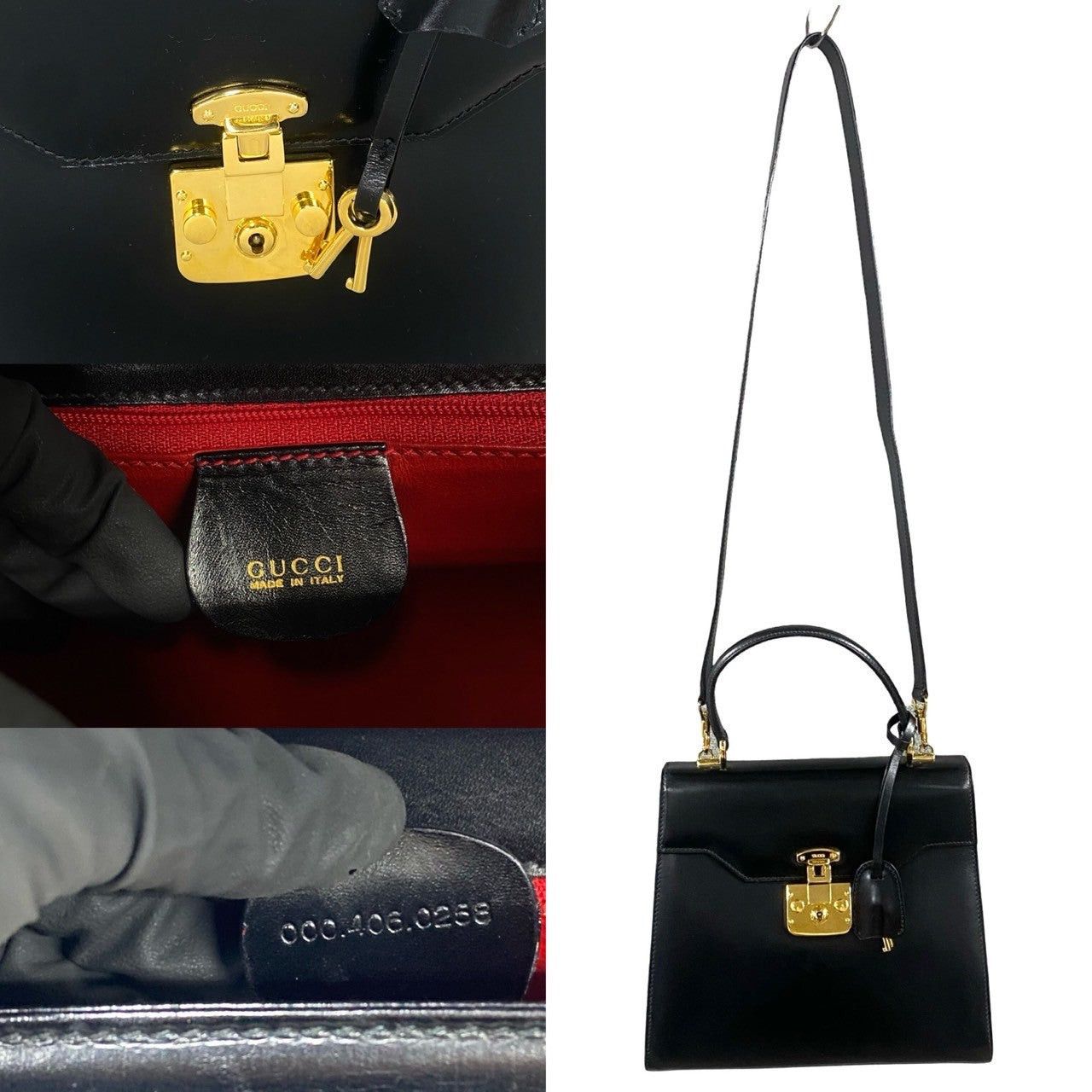 Gucci Gucci Shoulder Bag Black Leather Size ONE SIZE - 3 Thumbnail