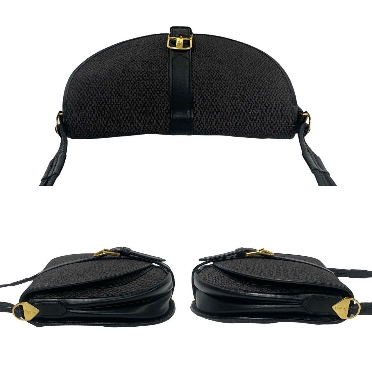Yves Saint Laurent Yves Saint Laurent Shoulder Bag Black Leather Size ONE SIZE - 5 Thumbnail
